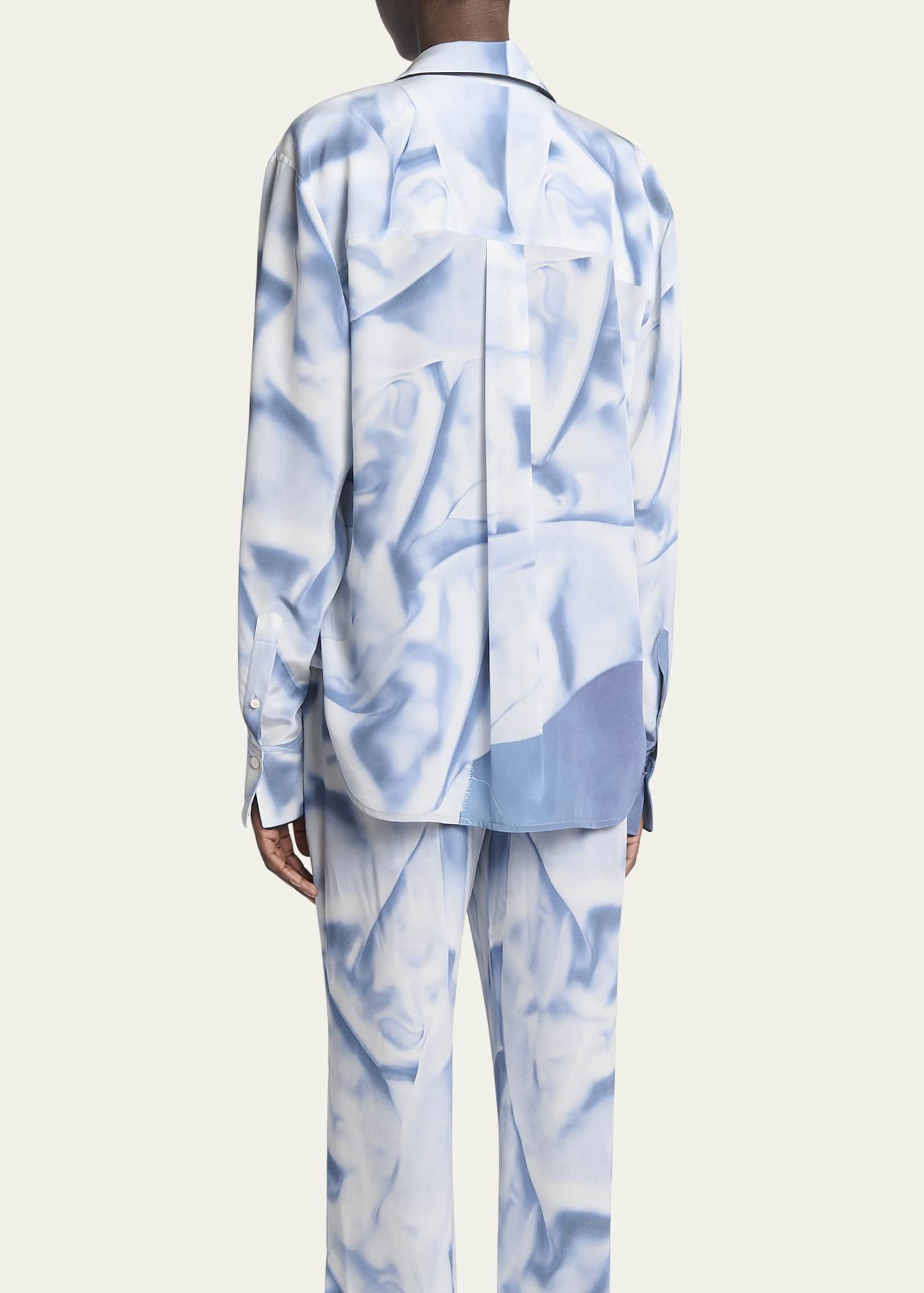 Victoria Beckham Printed Button Down Piping Detail Pajama