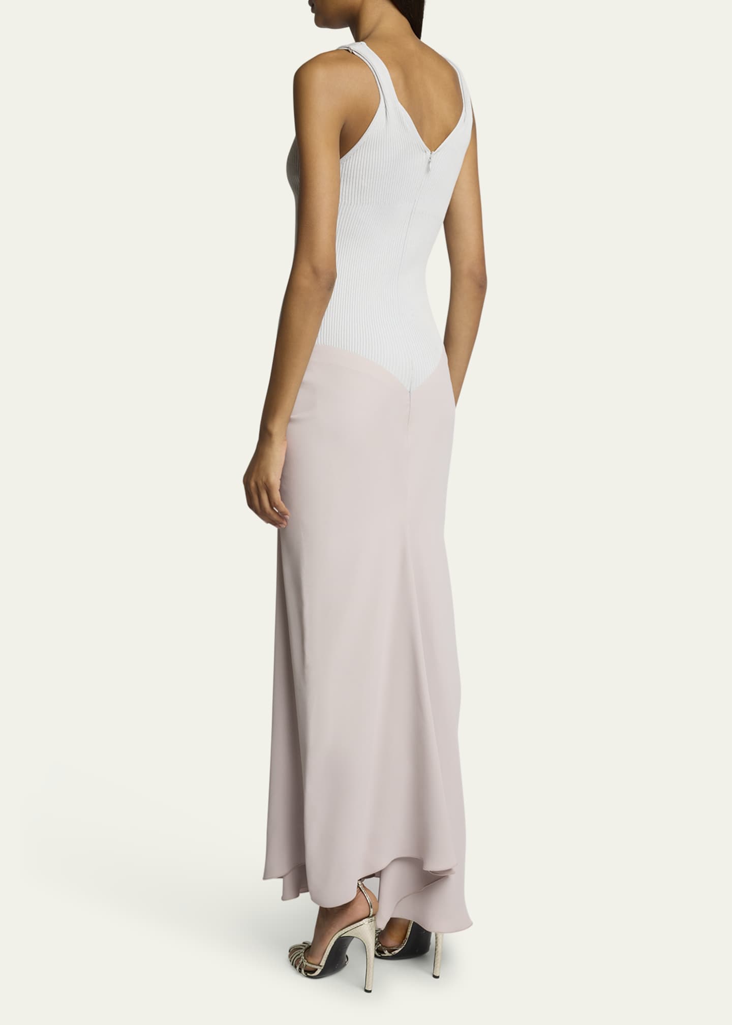 Victoria Beckham Colorblock Knot Detail Cami Dress Image 3 of 5