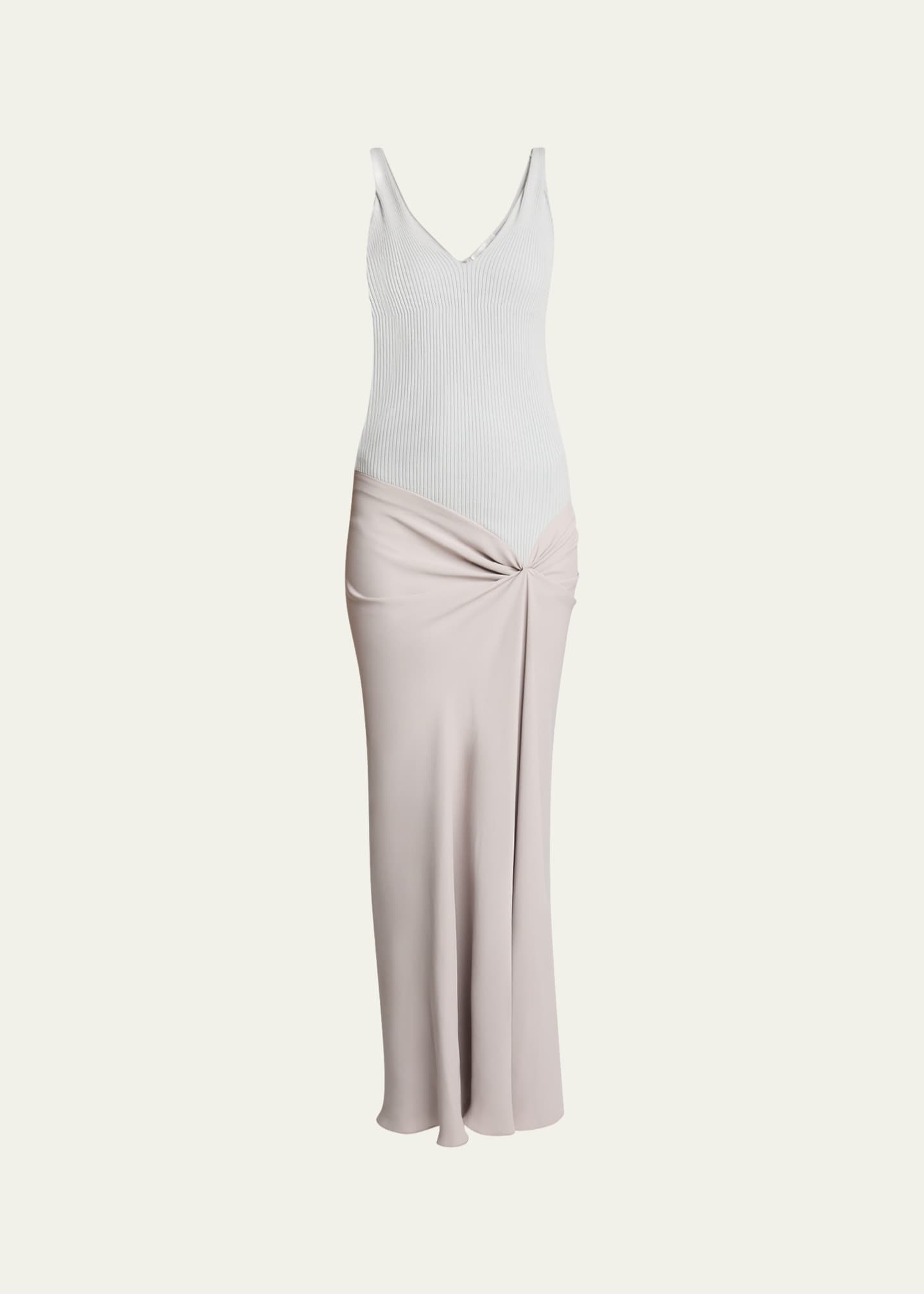 Victoria Beckham Colorblock Knot Detail Cami Dress Image 1 of 5