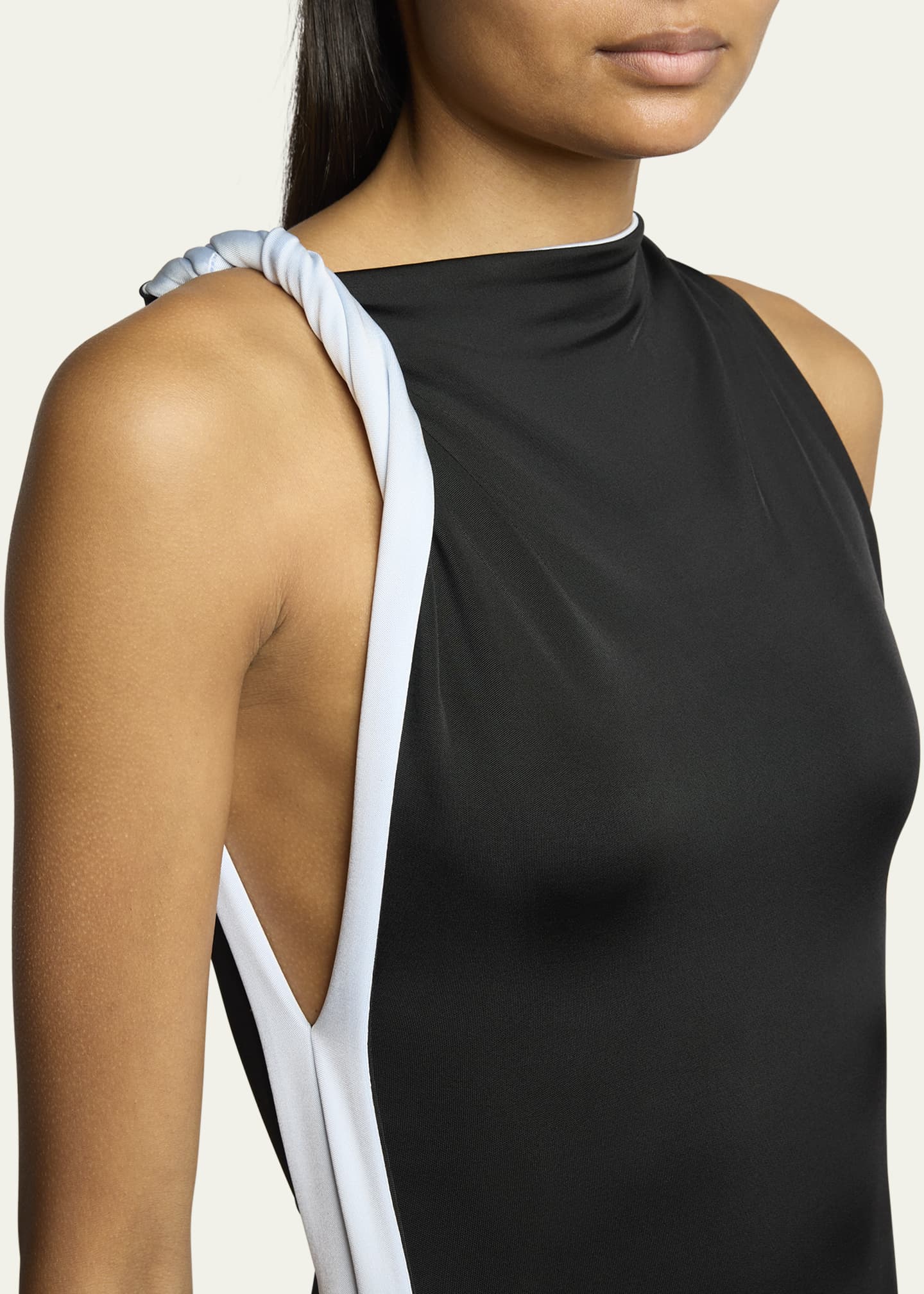 Victoria Beckham Double Layer Jersey Asymmetric Dress Image 5 of 5