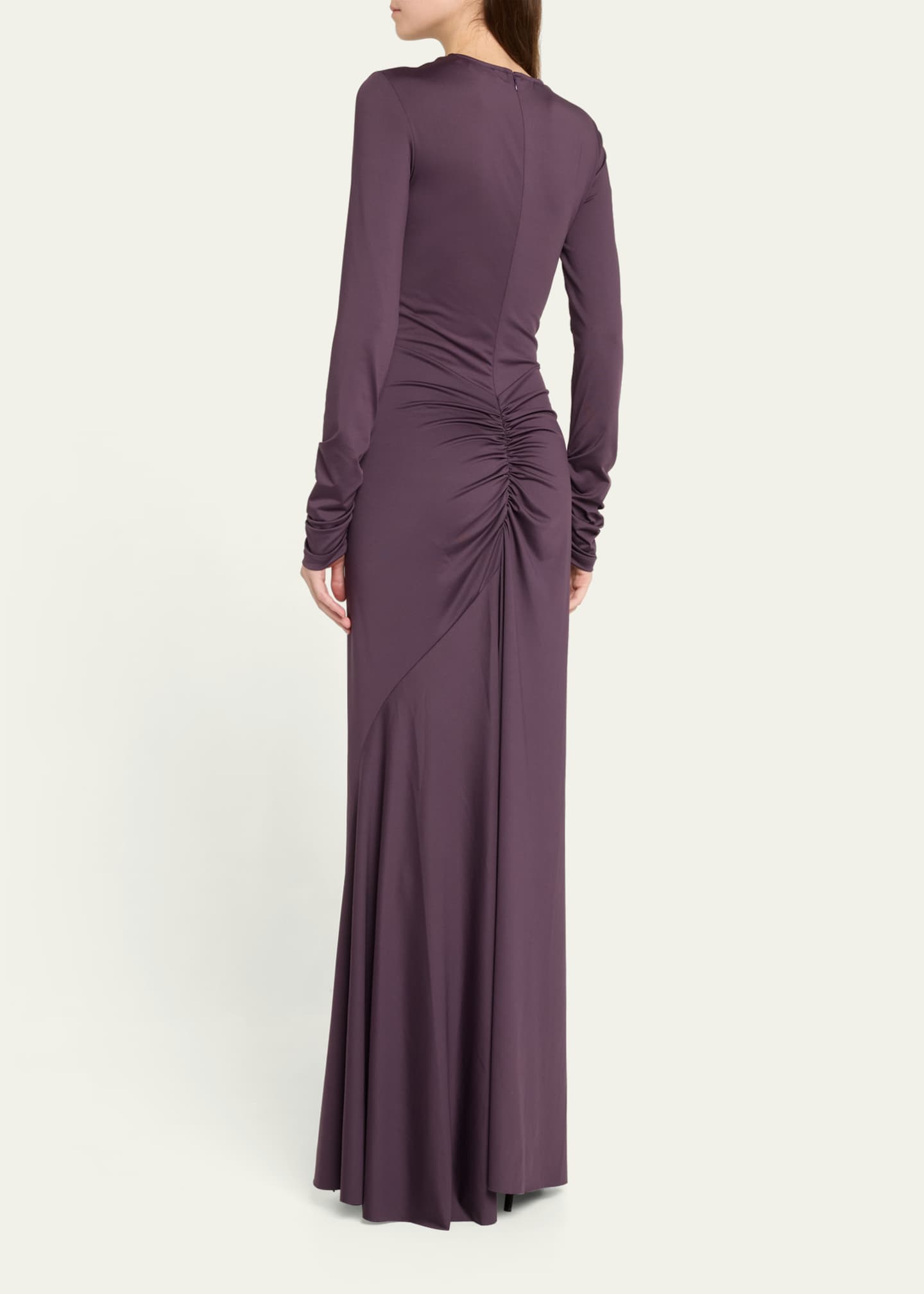 Victoria Beckham Long Sleeve Cutout Tie Front Gown Image 3 of 5