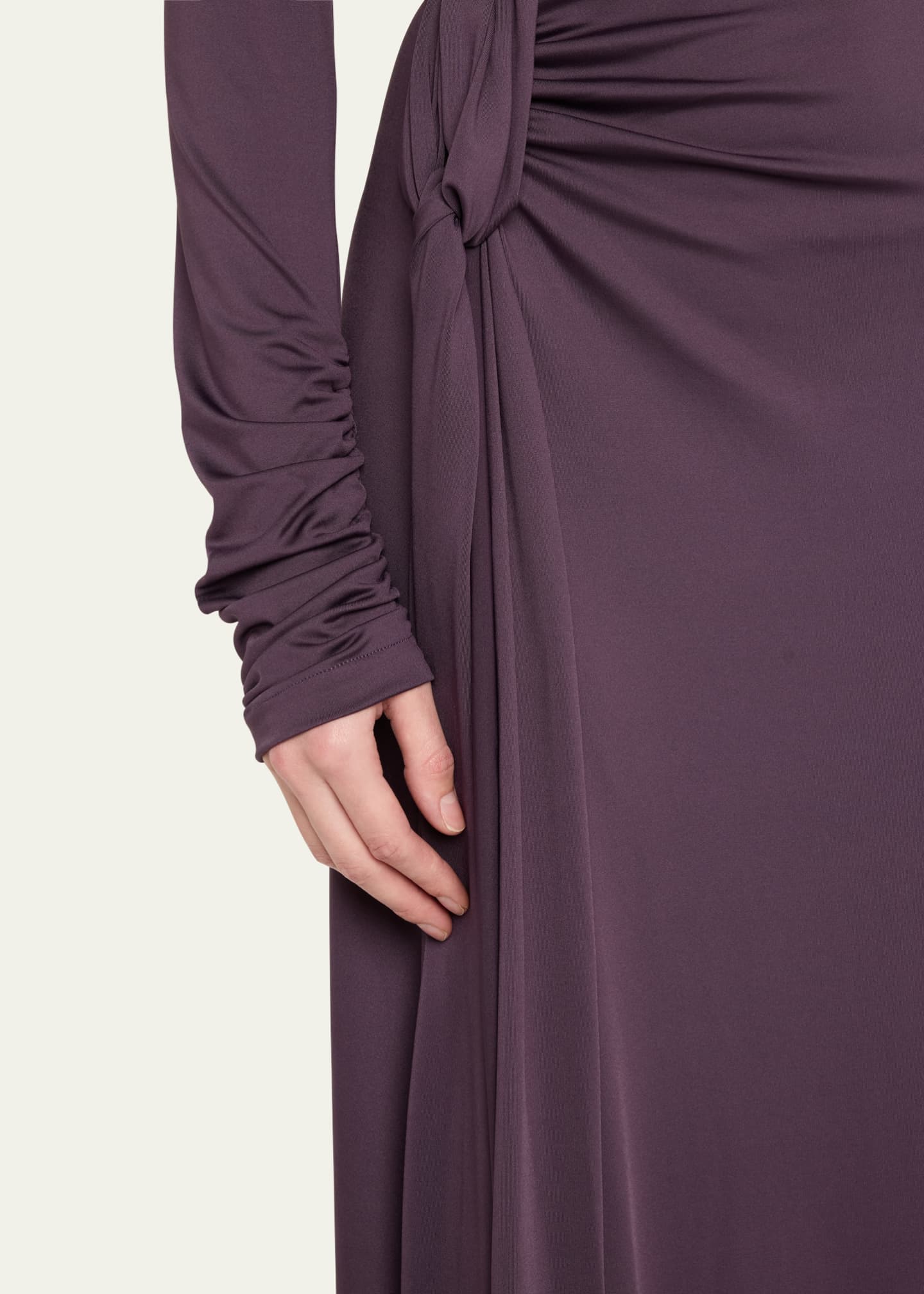 Victoria Beckham Long Sleeve Cutout Tie Front Gown Image 5 of 5