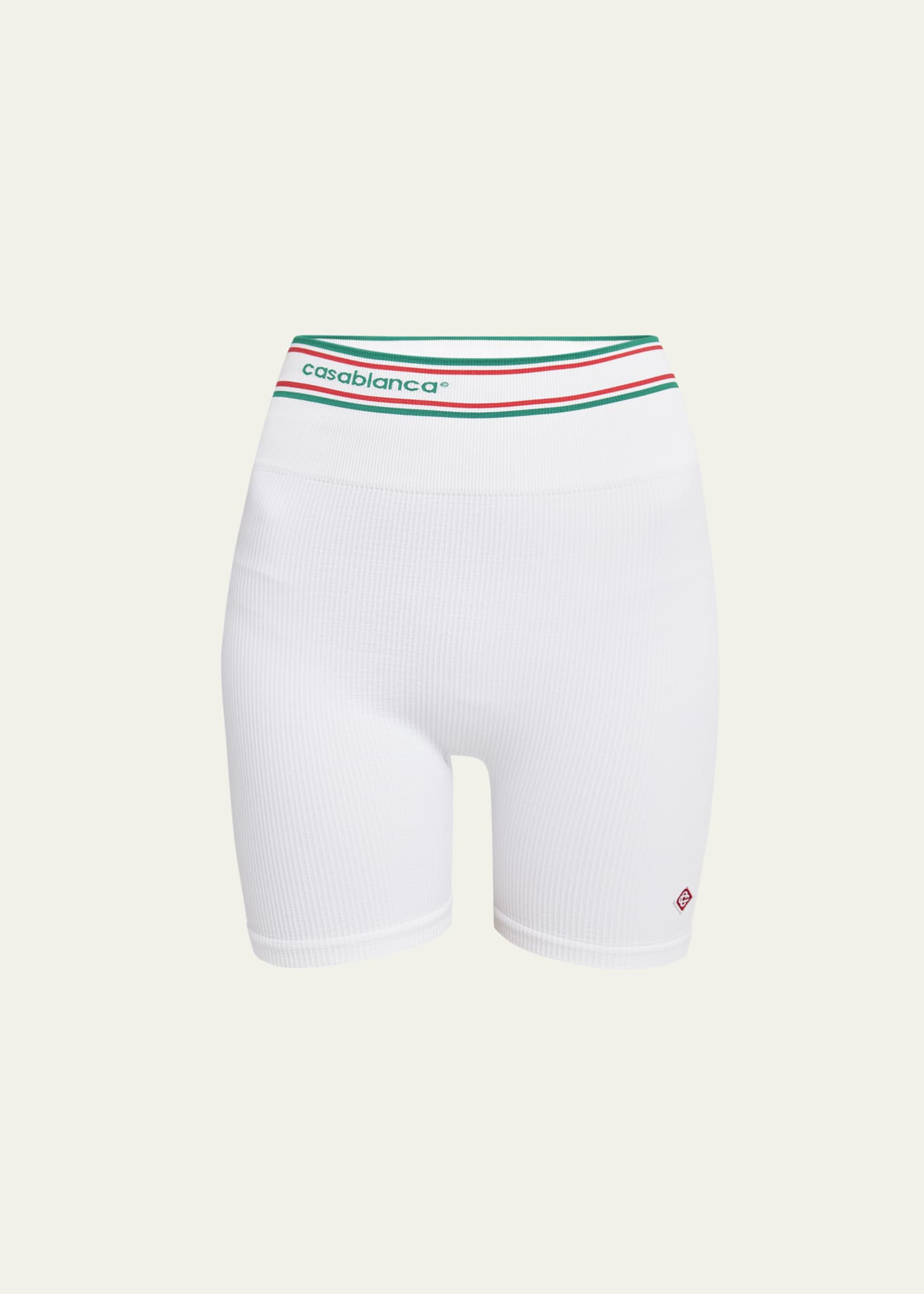 CASABLANCA Logo-Band Rib Biker Shorts Image 1 of 5