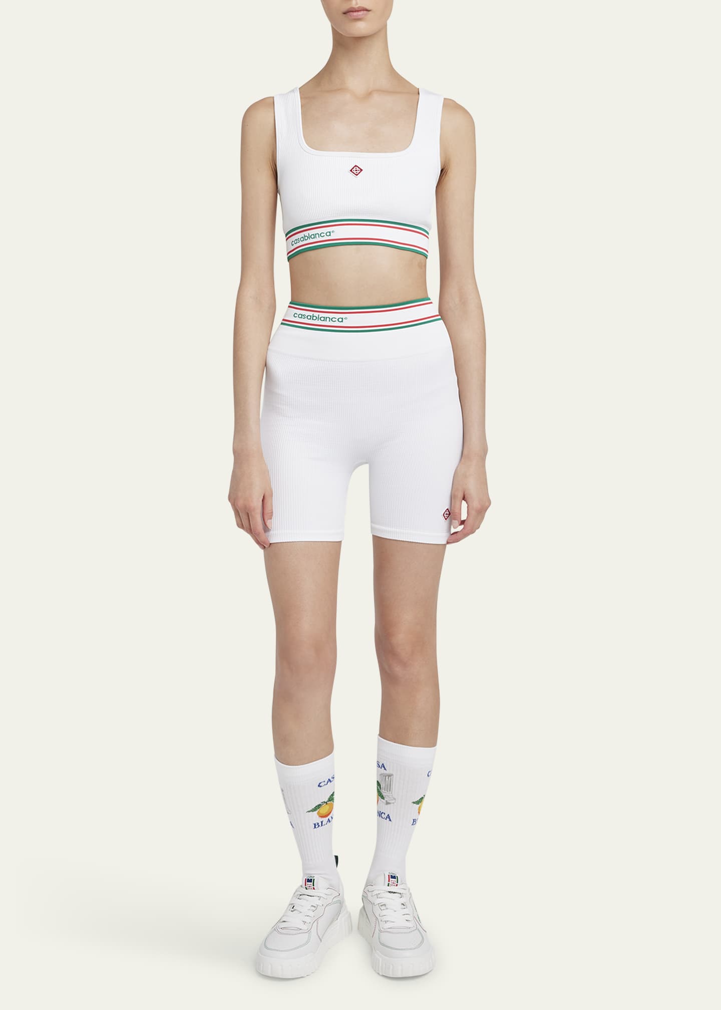 CASABLANCA Seamless Ribbed Sports Bra Image 2 of 5