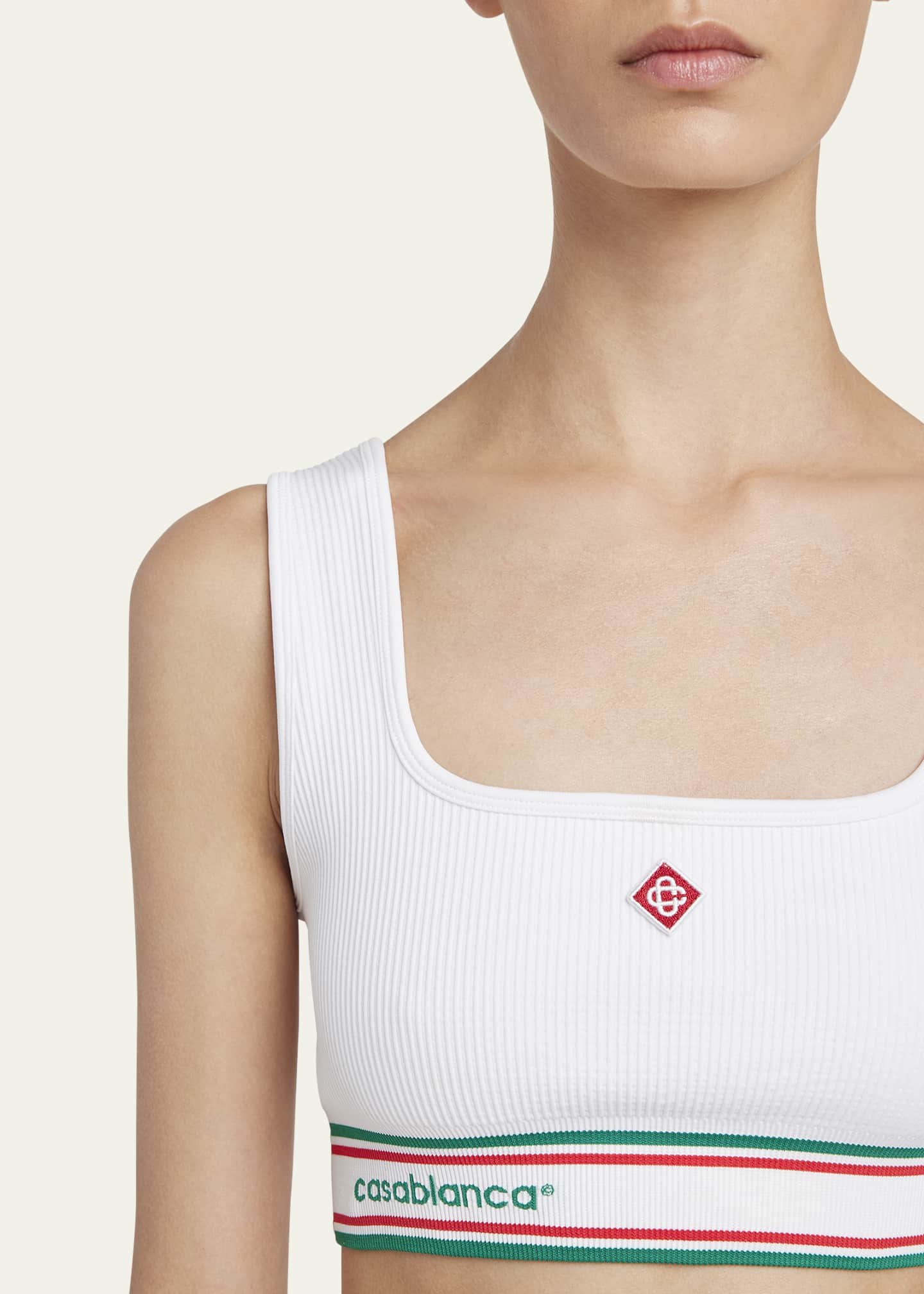 CASABLANCA Seamless Ribbed Sports Bra Image 5 of 5