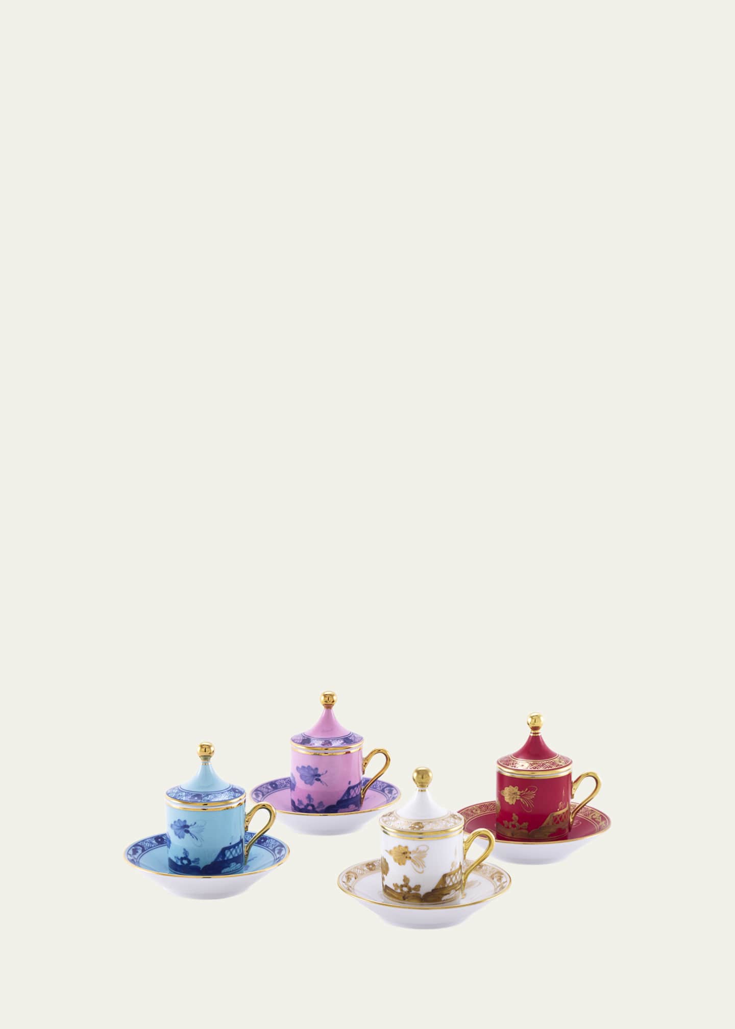 GINORI 1735 Oriente Italiano Mixed Coffee Set For 4 Image 1 of 2