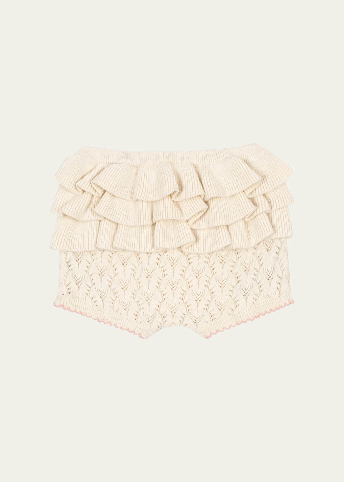 Konges Slojd Girl's Rosier Embroidered Shorts, Size 3M-12M Image 2 of 3