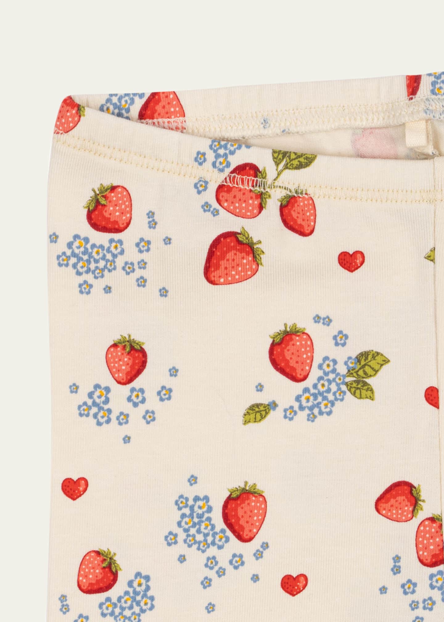 Konges Slojd Girl's Strawberry-Print Pants, Size 9M-2 Image 3 of 3