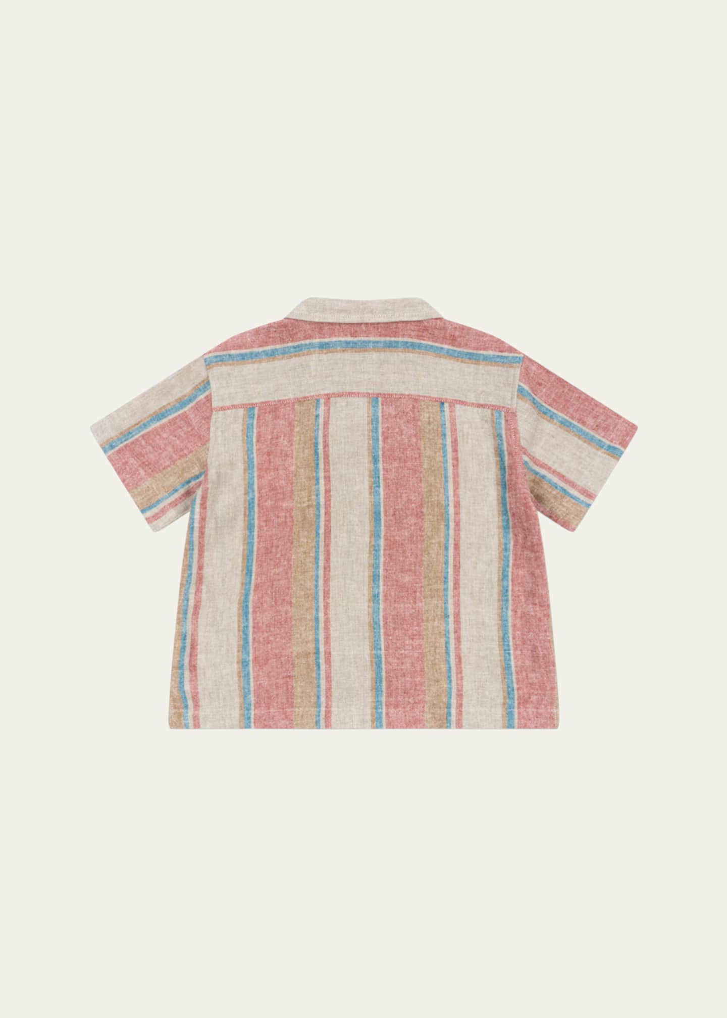 Konges Slojd Boy's Venice Stripe Button Down Shirt, Size 9M-6 Image 2 of 3