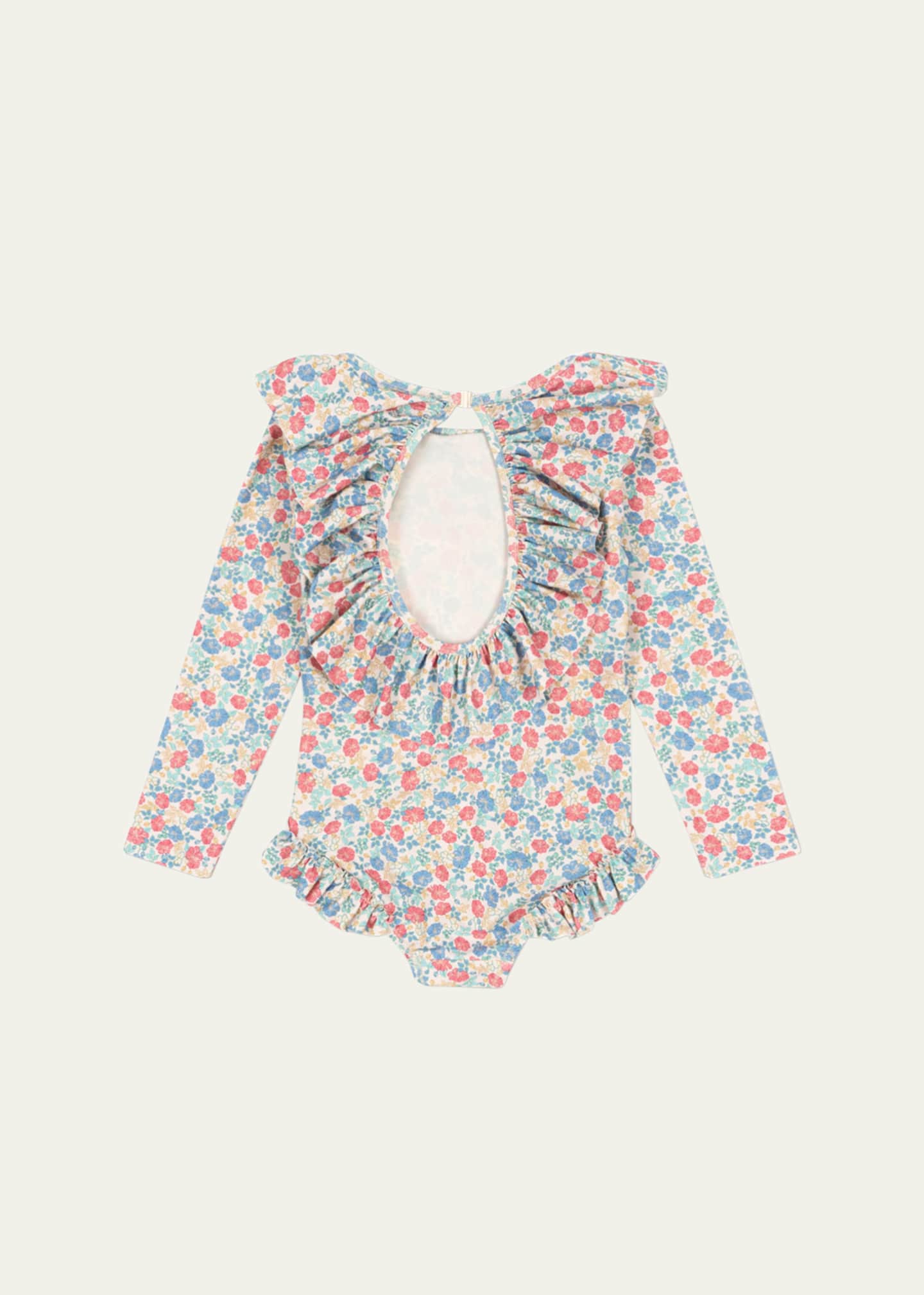 Konges Slojd Girl's Manuca Floral-Print Swimsuit, Size 6M-10 Image 2 of 3