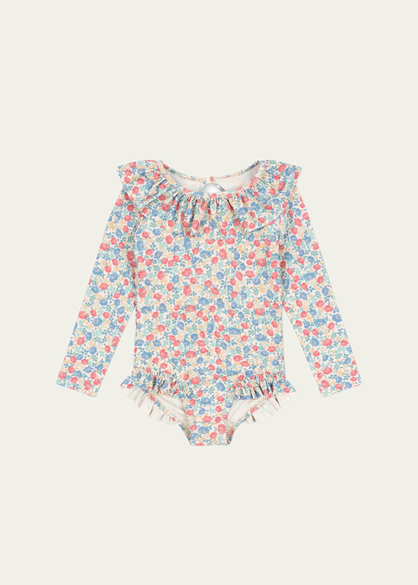Konges Slojd Girl's Manuca Floral-Print Swimsuit, Size 6M-10 Image 1 of 3