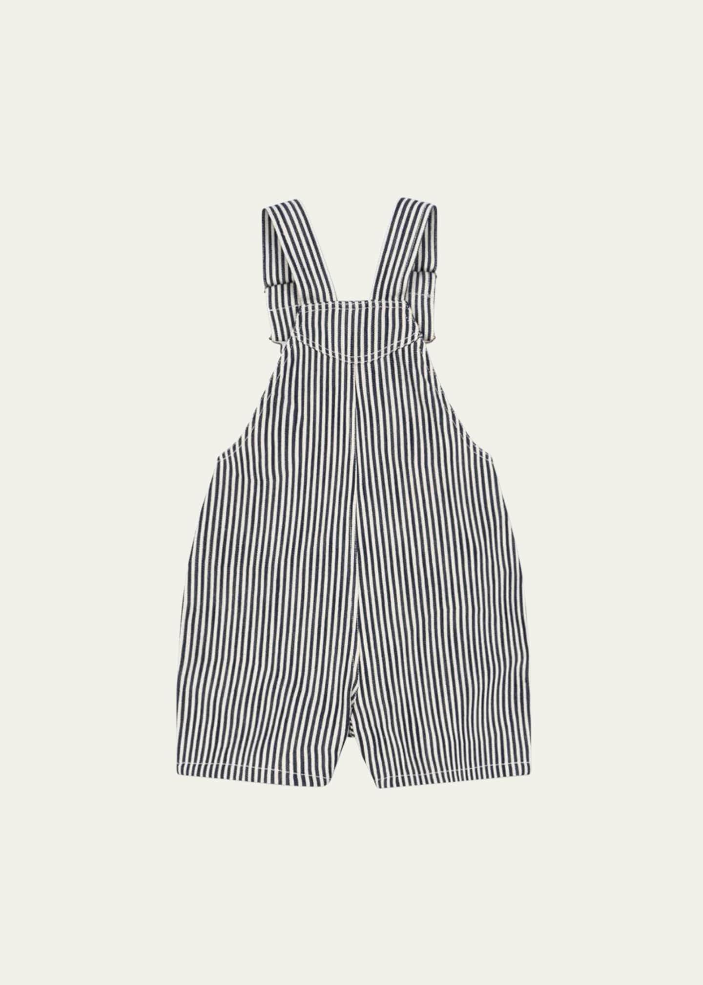 Konges Slojd Kid's Fender Striped Organic Cotton Overalls, Size 9M-6 Image 2 of 2