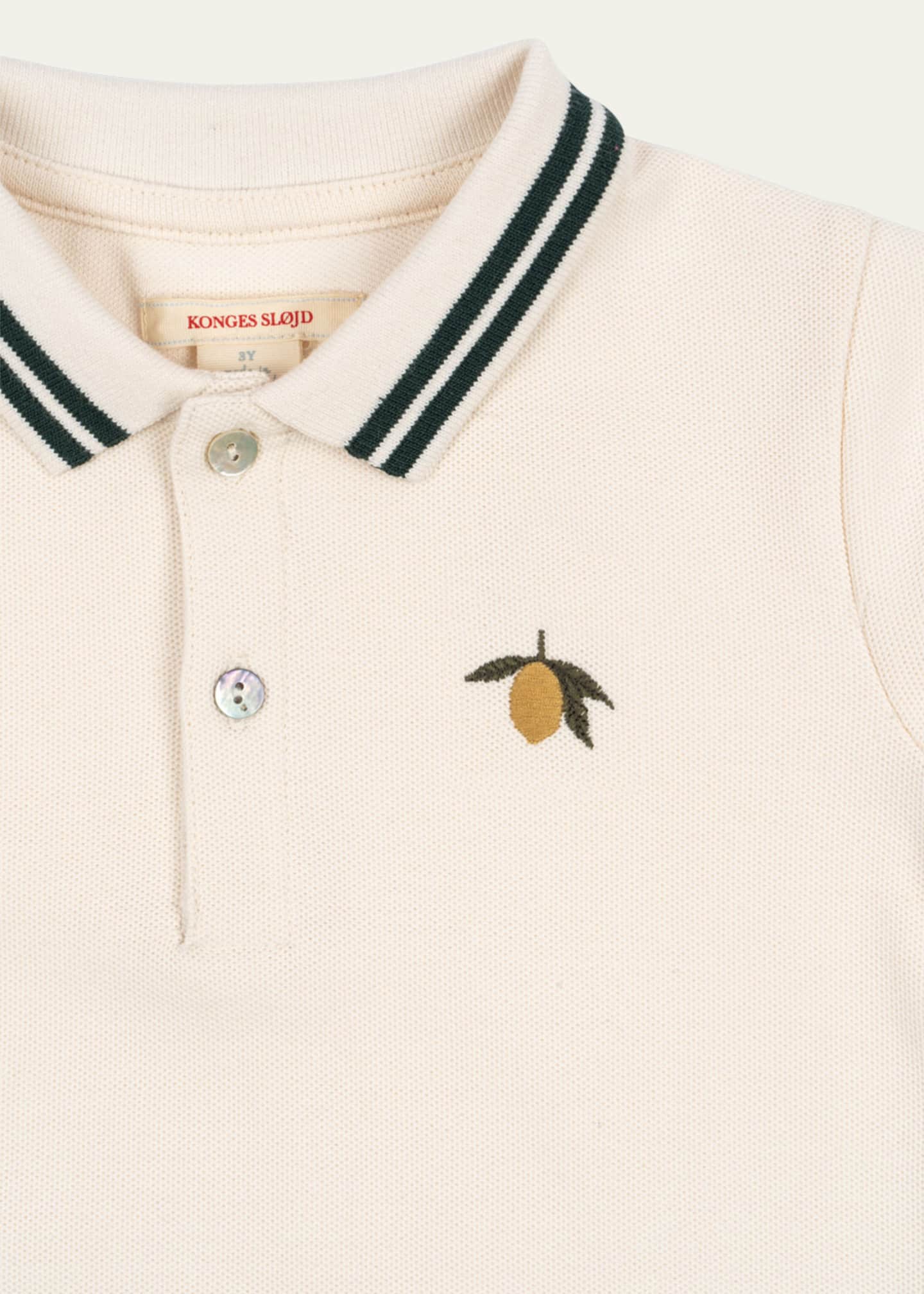 Konges Slojd Boy's Florian Embroidered Polo Shirt, Size 9M-6 Image 3 of 3