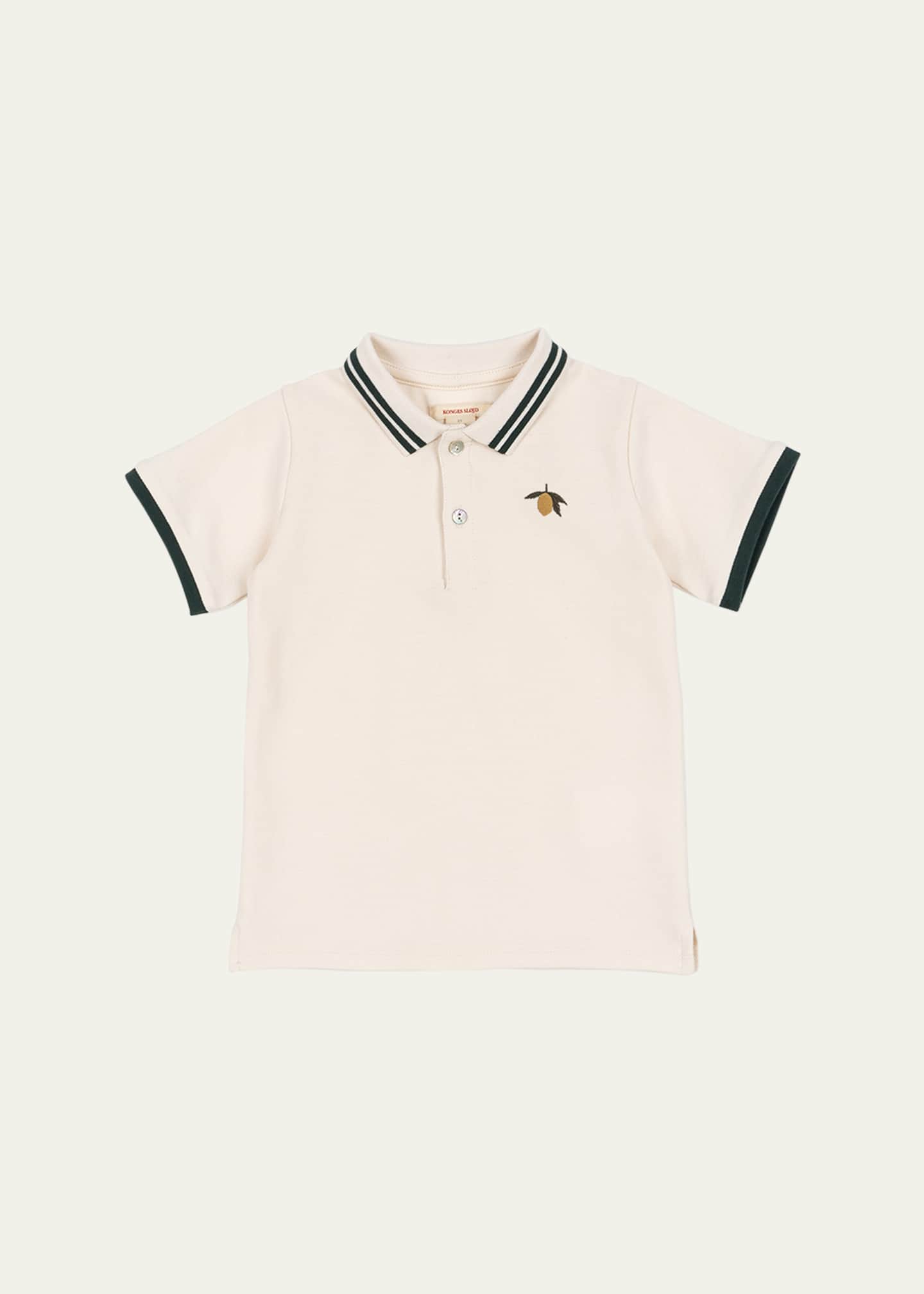 Konges Slojd Boy's Florian Embroidered Polo Shirt, Size 9M-6 Image 1 of 3