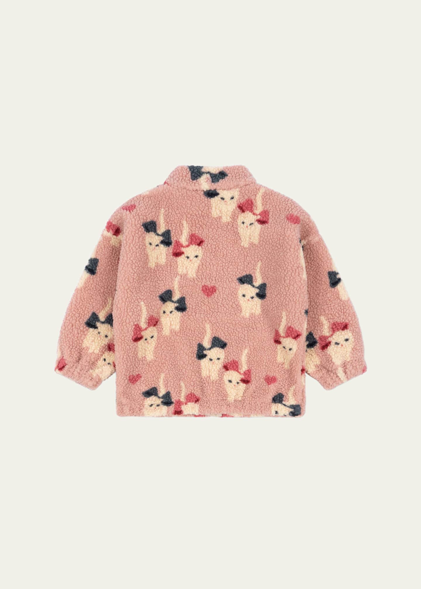 Konges Slojd Girl's Cat Teddy Jacket, Size 9M-10 Image 2 of 3