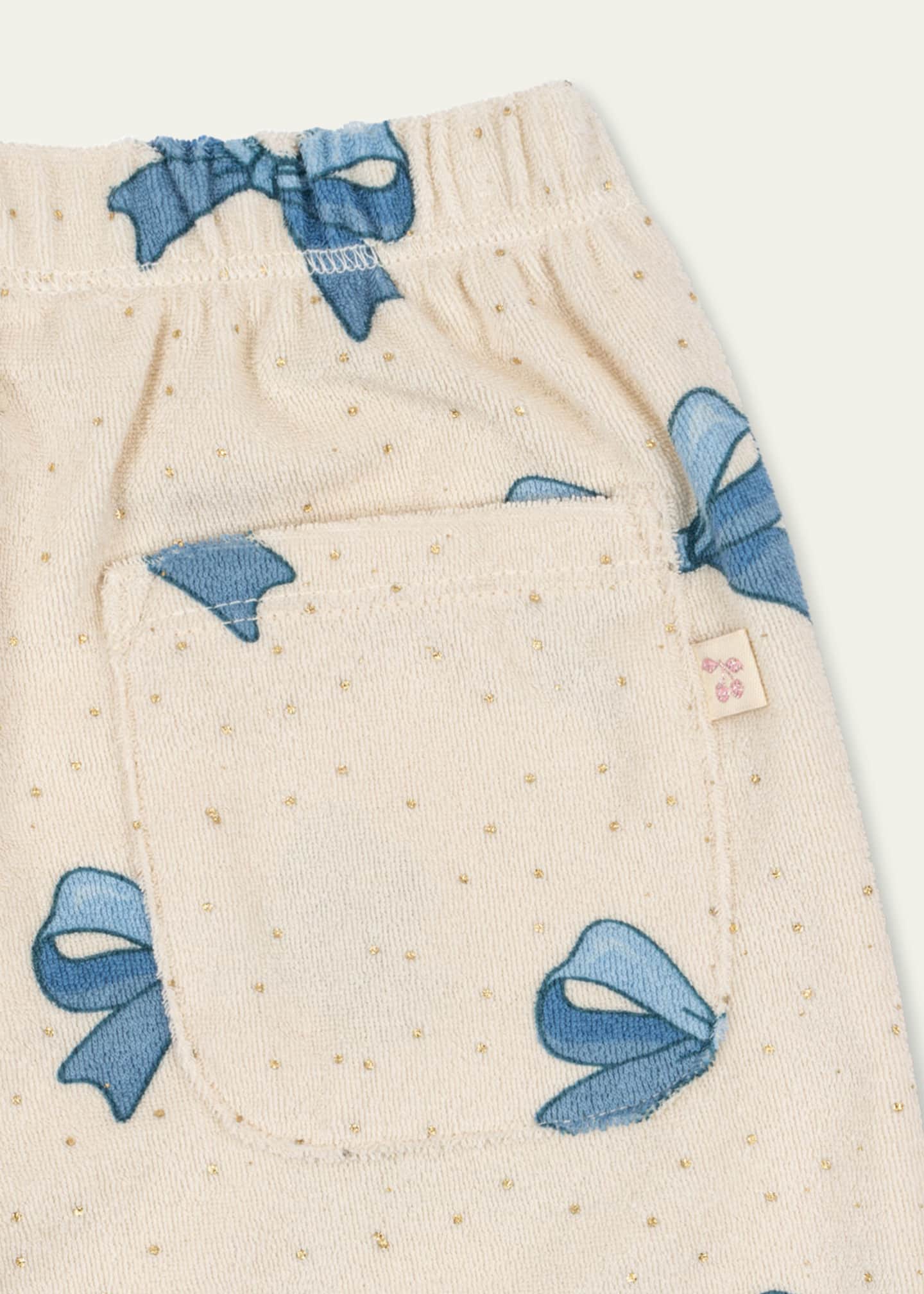 Konges Slojd Girl's Itty Bow-Print Sweatpants, Size 9M-6 Image 2 of 3