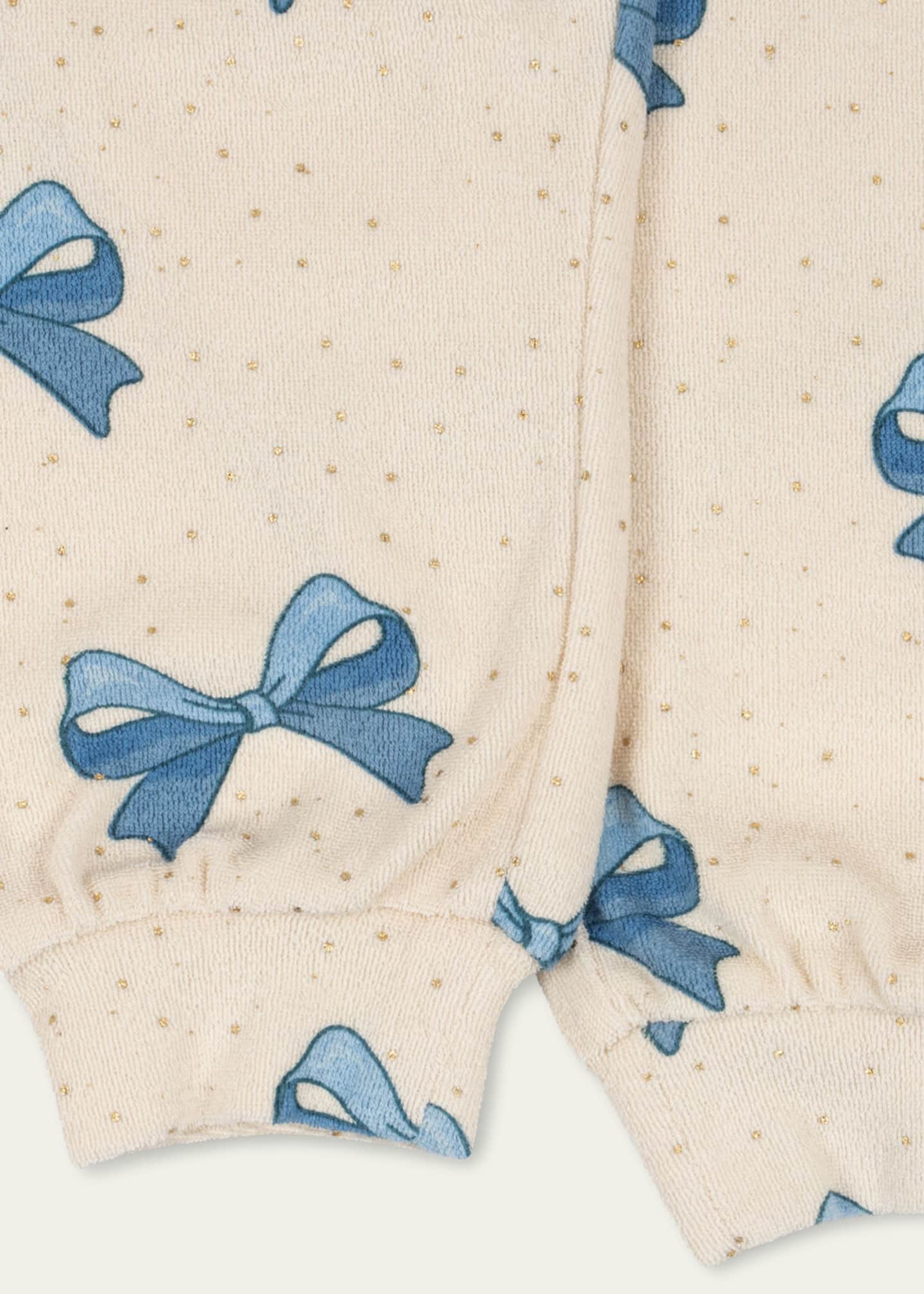 Konges Slojd Girl's Itty Bow-Print Sweatpants, Size 9M-6 Image 3 of 3