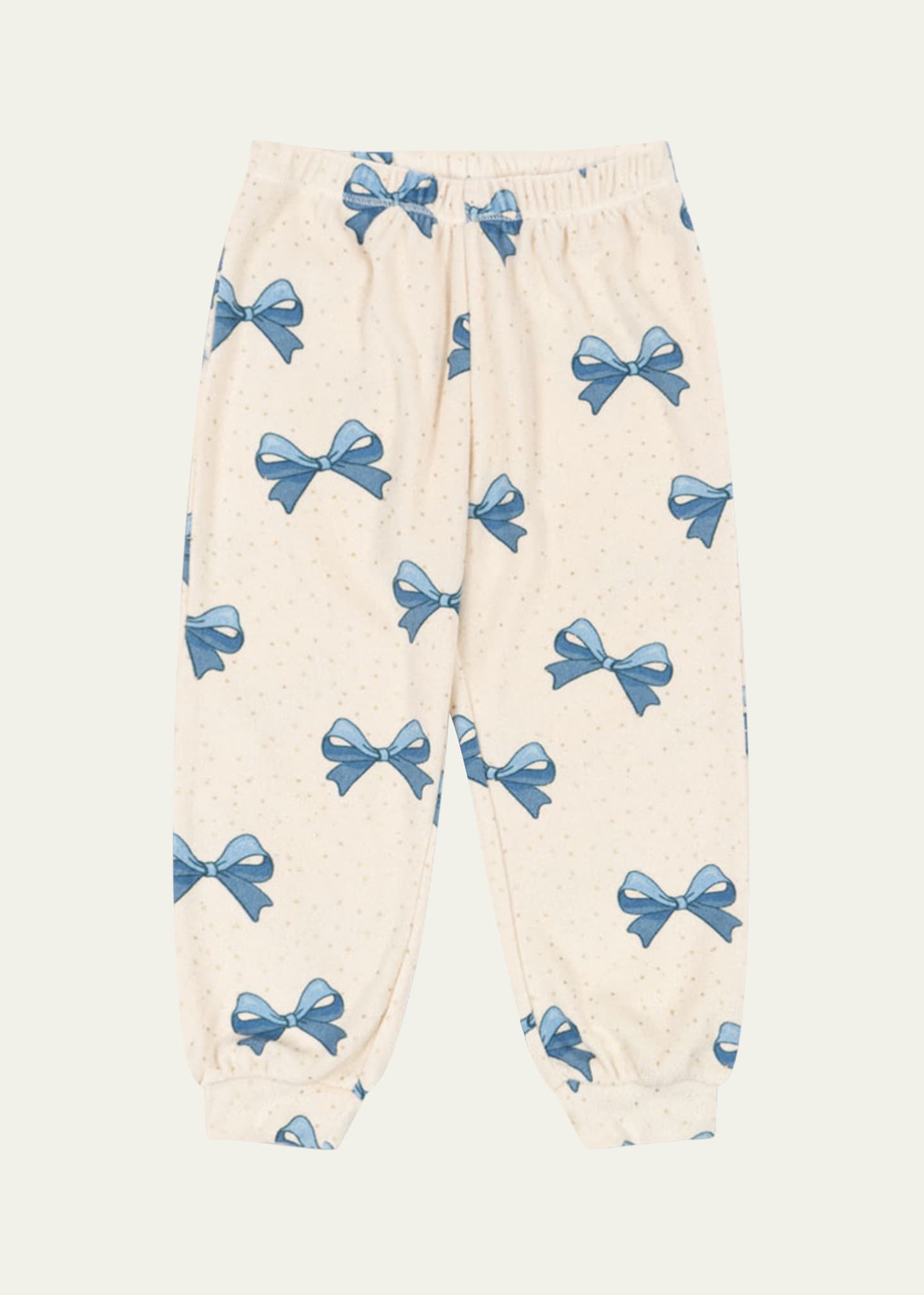 Konges Slojd Girl's Itty Bow-Print Sweatpants, Size 9M-6 Image 1 of 3