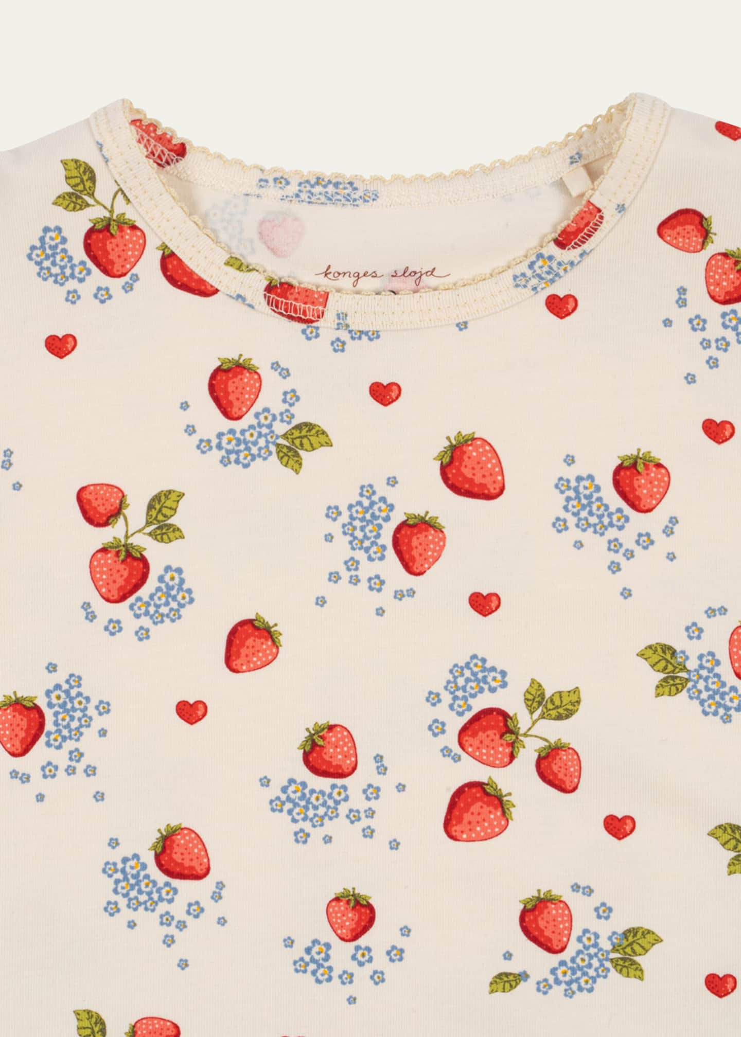 Konges Slojd Girl's Strawberry-Print T-Shirt, Size 9M-3 Image 3 of 3