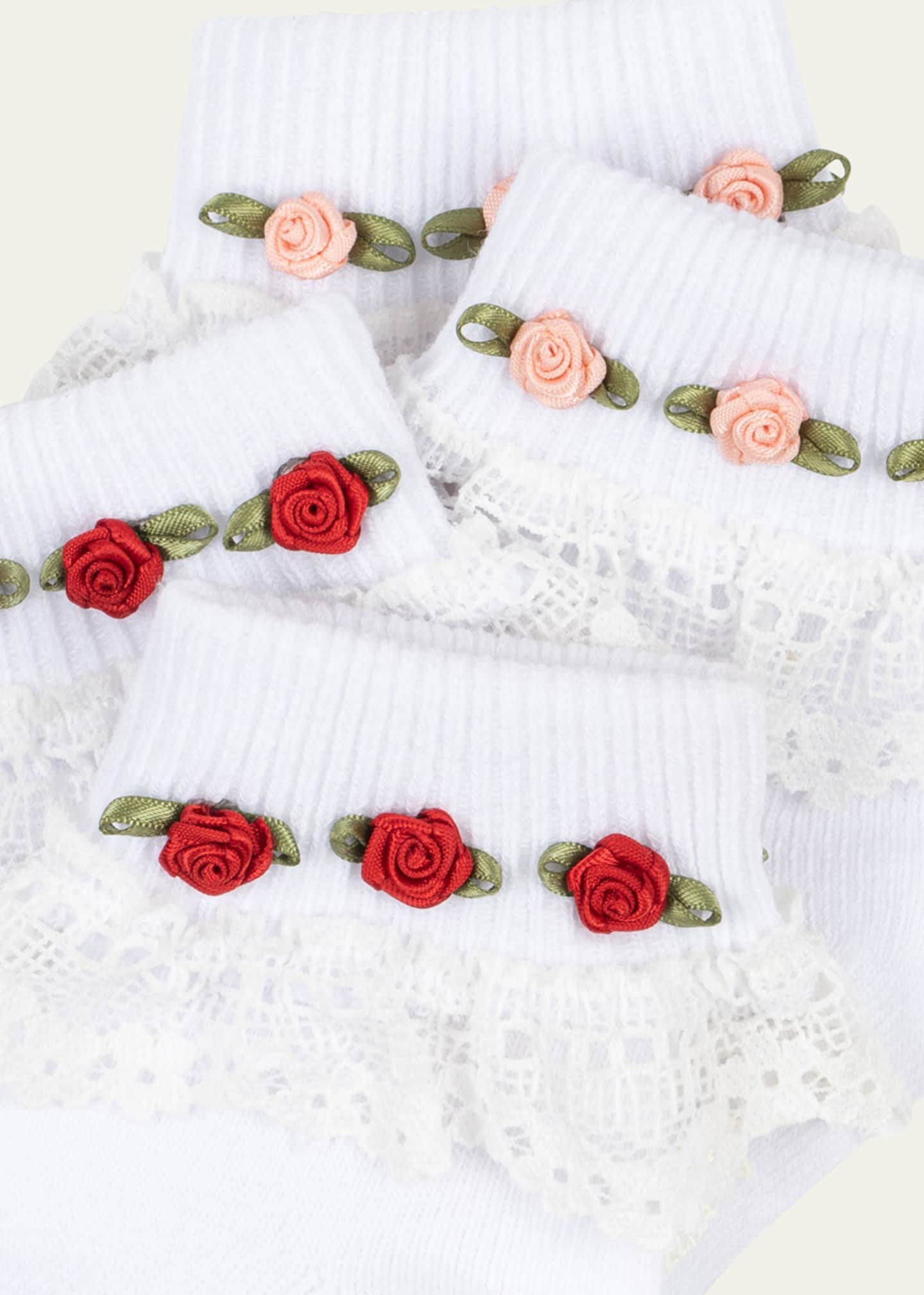 Konges Slojd Girl's Rosette Lace Socks Image 2 of 2