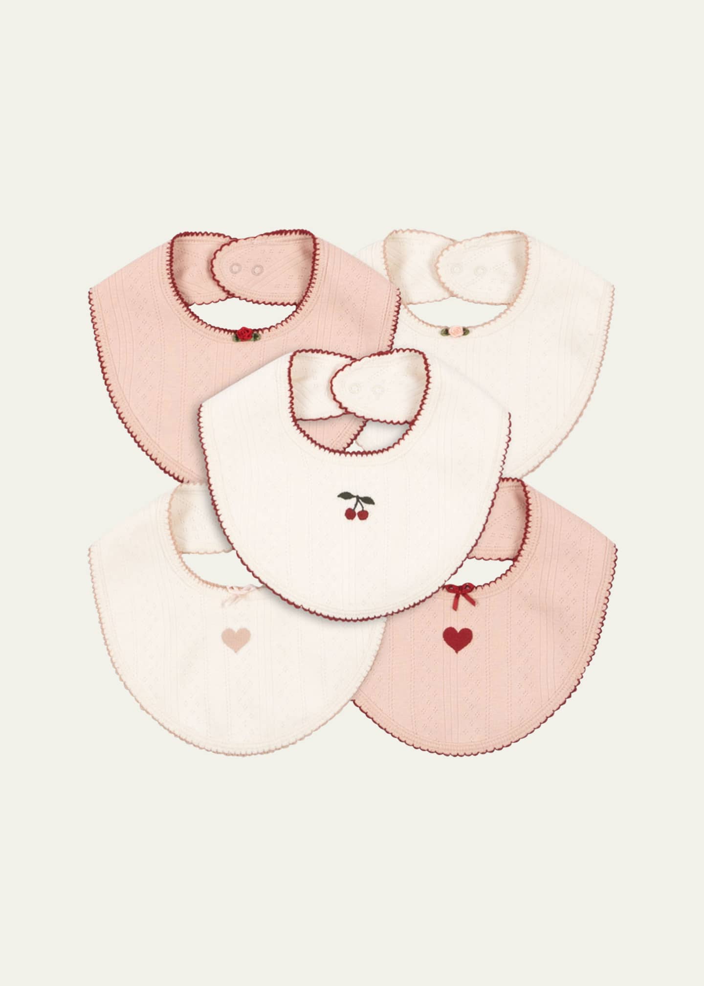 Konges Slojd Girl's Minna 5-Pack Bib Set Image 1 of 2
