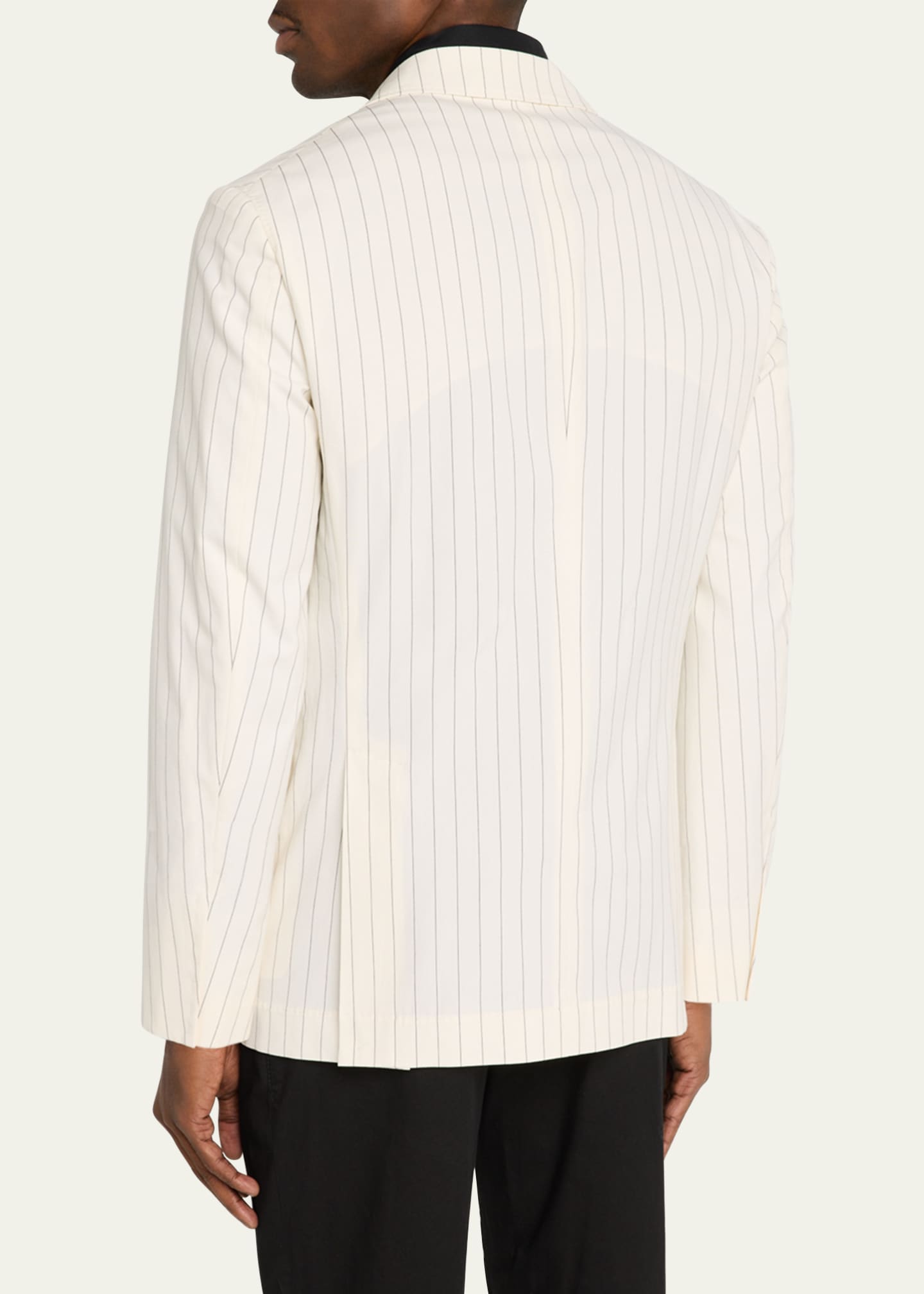 Brunello Cucinelli Men's Double-Breasted Pinstripe Sport Coat Image 3 of 5