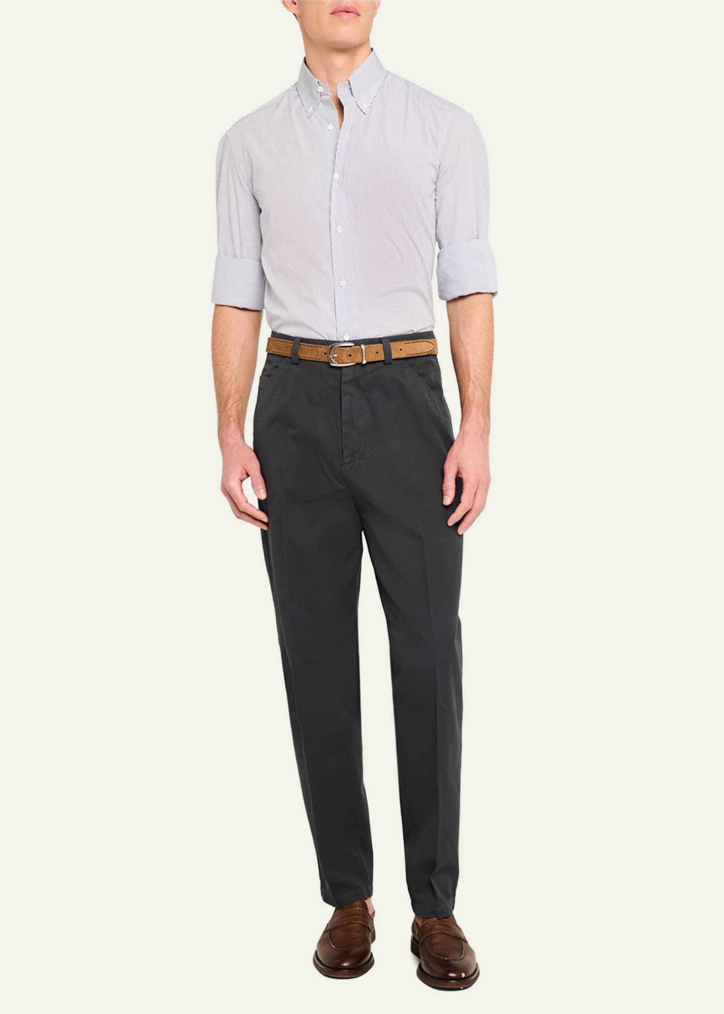 Brunello Cucinelli Men's Exclusive Cotton Five-Pocket Pants Image 2 of 5