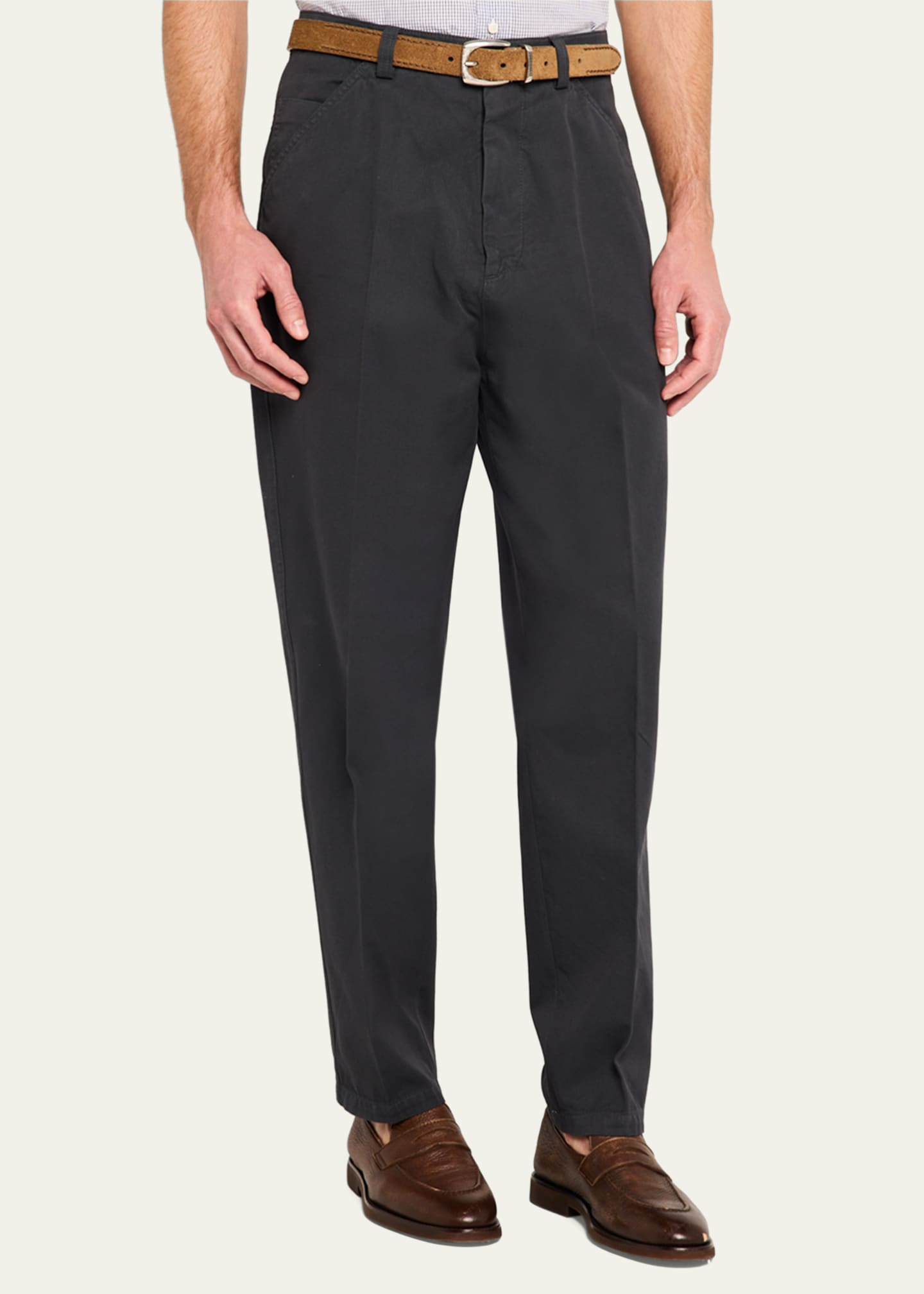 Brunello Cucinelli Men's Exclusive Cotton Five-Pocket Pants Image 4 of 5
