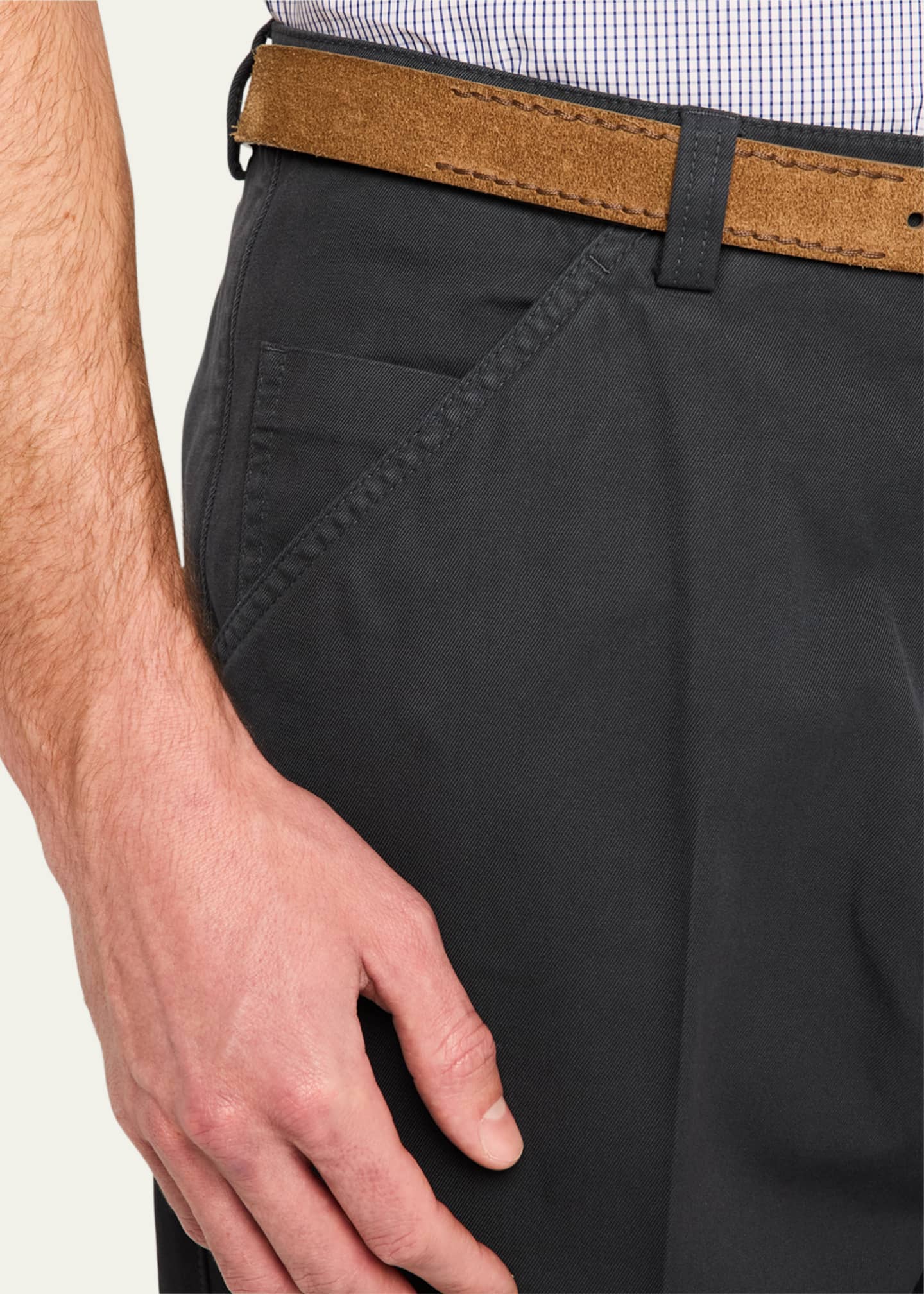 Brunello Cucinelli Men's Exclusive Cotton Five-Pocket Pants Image 5 of 5