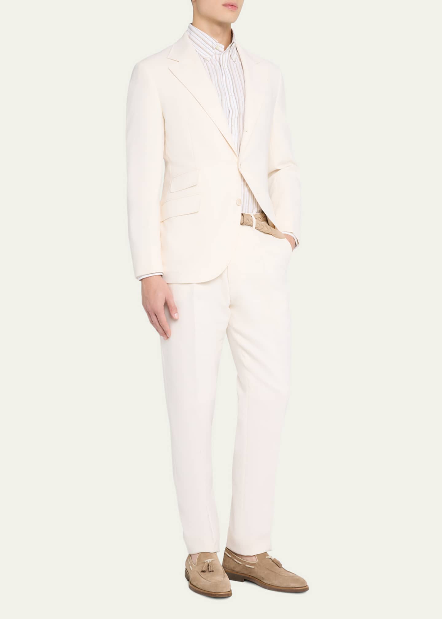 Brunello Cucinelli Men's Cotton Gabardine Suit Image 2 of 5