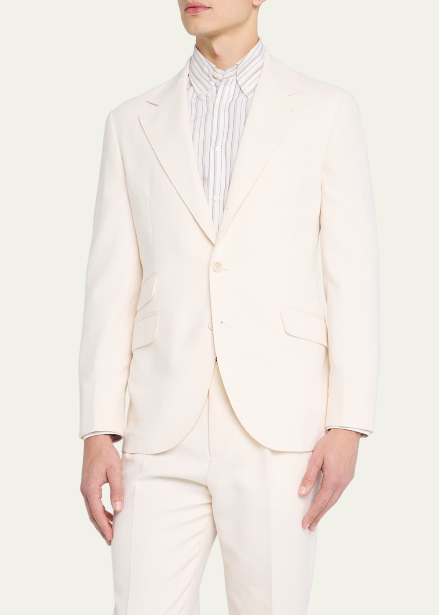 Brunello Cucinelli Men's Cotton Gabardine Suit Image 4 of 5