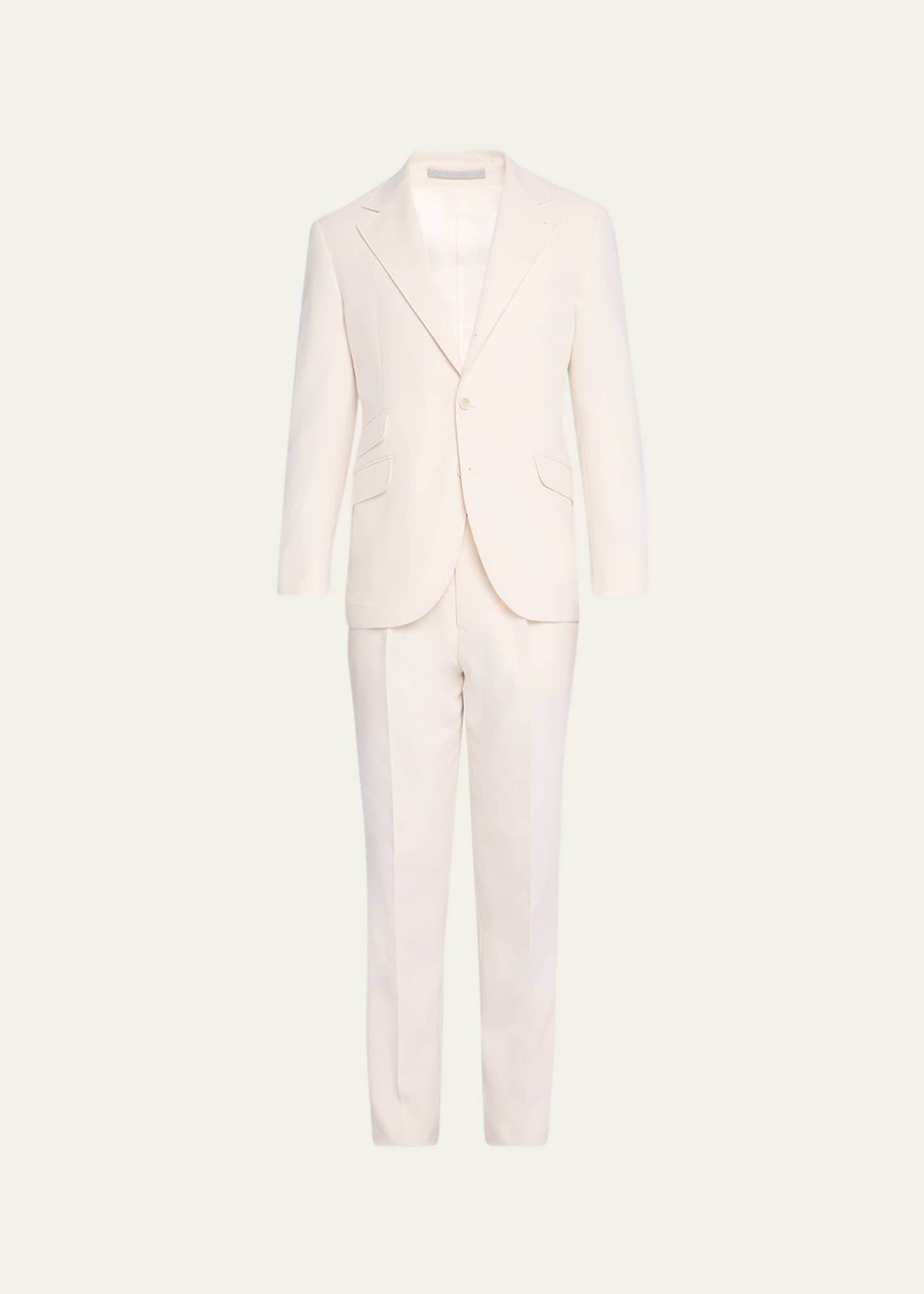 Brunello Cucinelli Men's Cotton Gabardine Suit Image 1 of 5