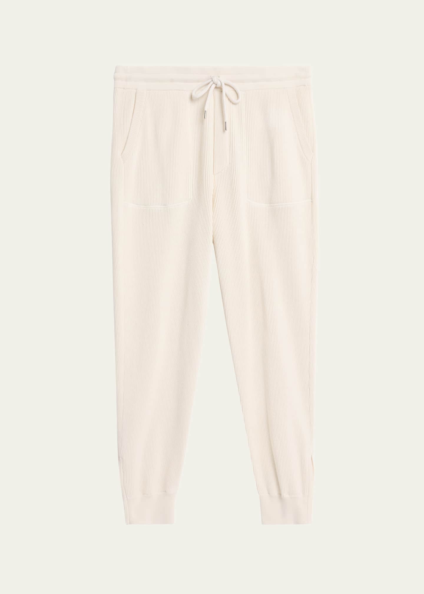Brunello Cucinelli Men's Ribbed Cotton Sweatpants Image 1 of 5
