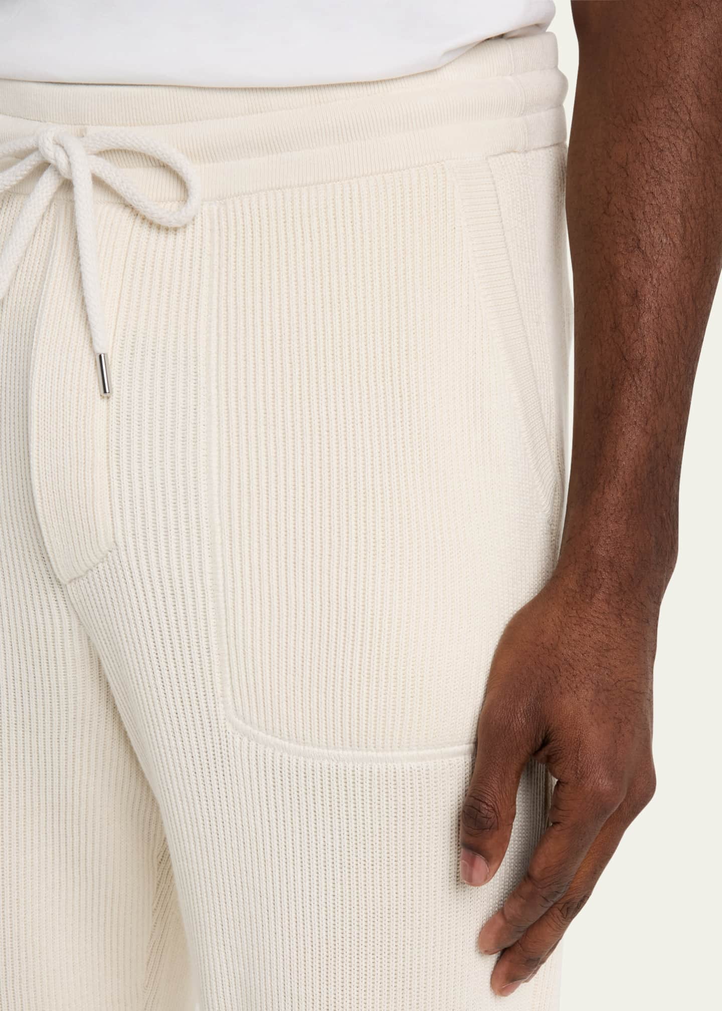 Brunello Cucinelli Men's Ribbed Cotton Sweatpants Image 5 of 5