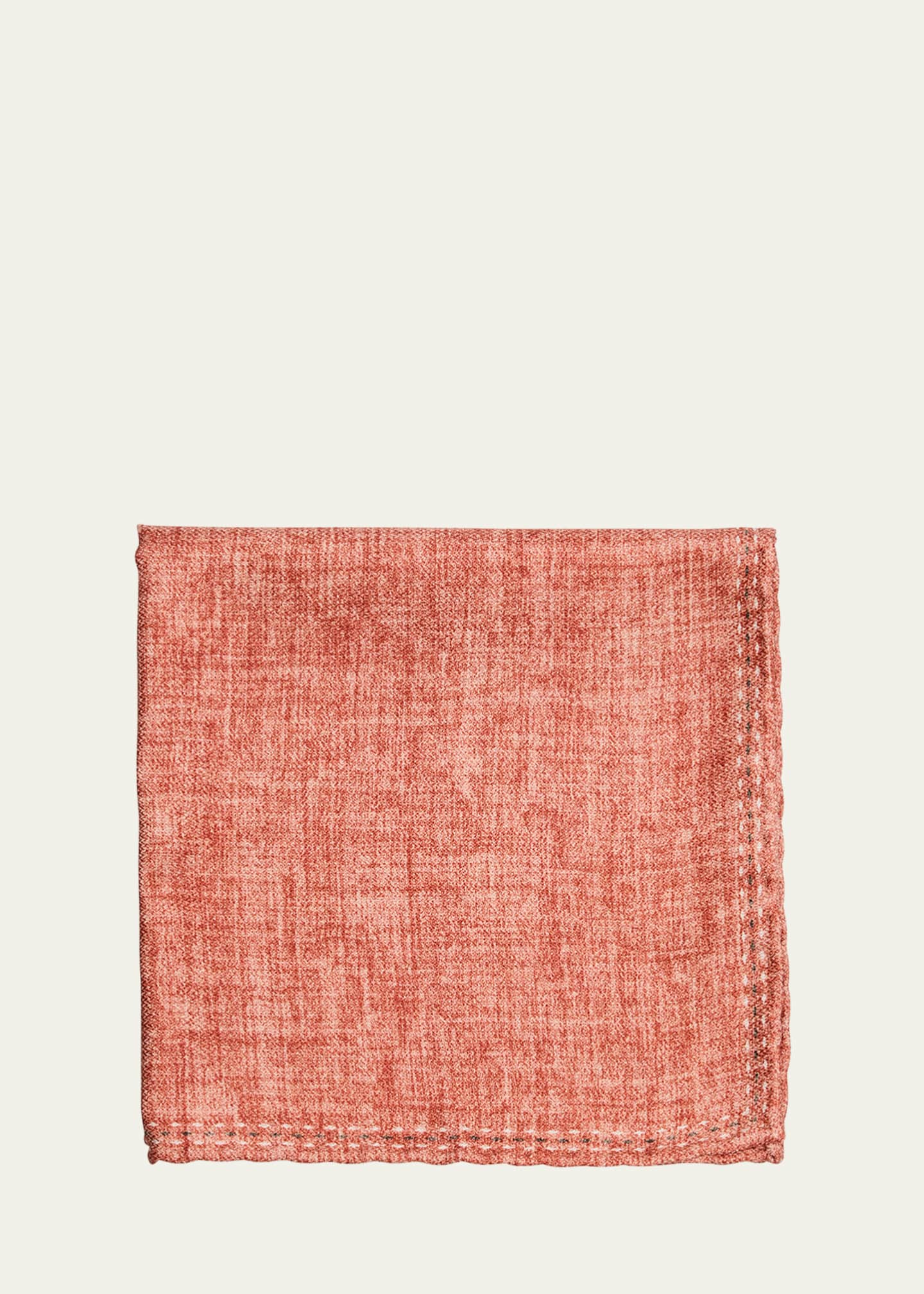 Brunello Cucinelli Men's Solid Silk Pocket Square