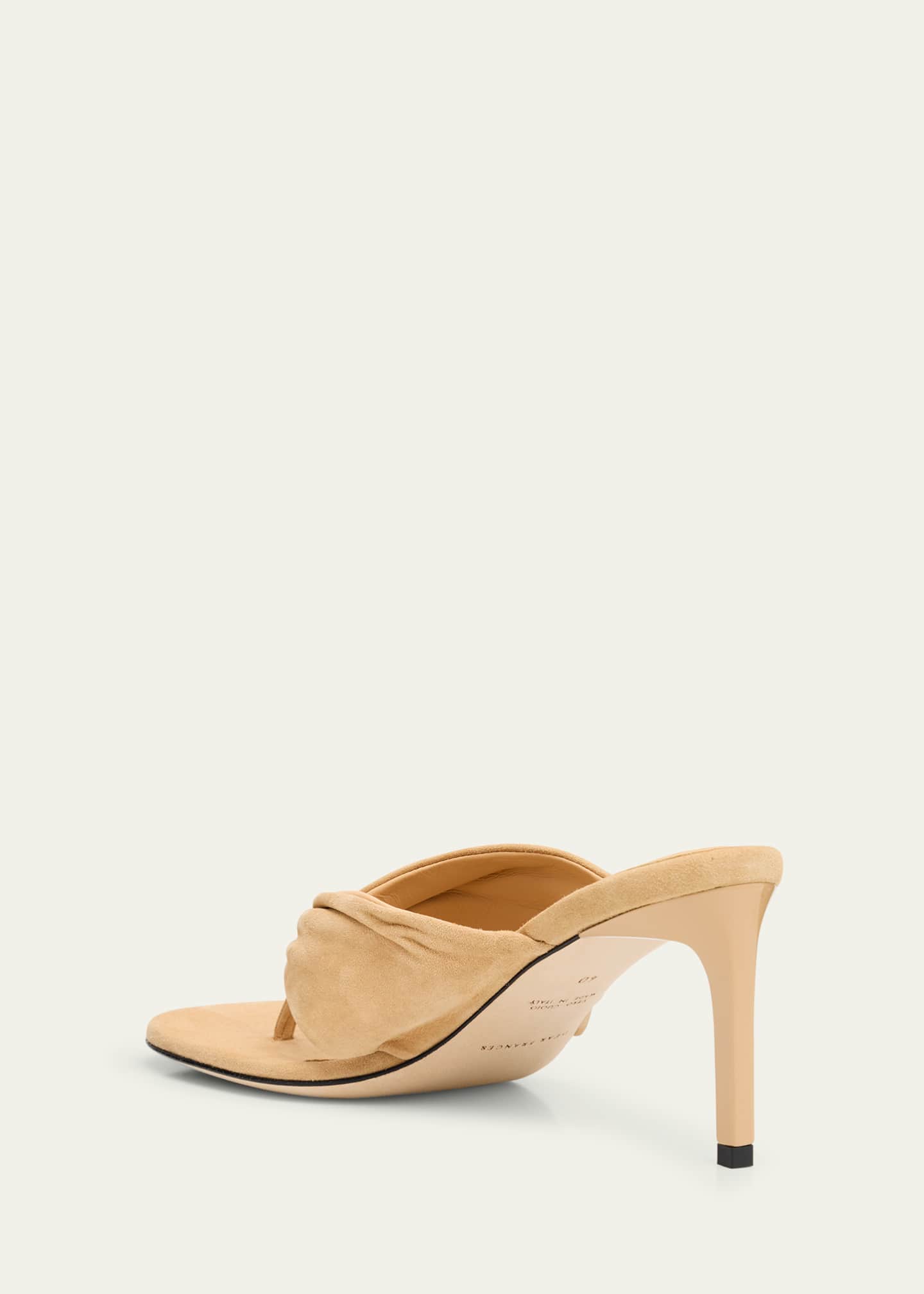 Dear Frances Suede Thong Stiletto Slide Sandals Image 2 of 4