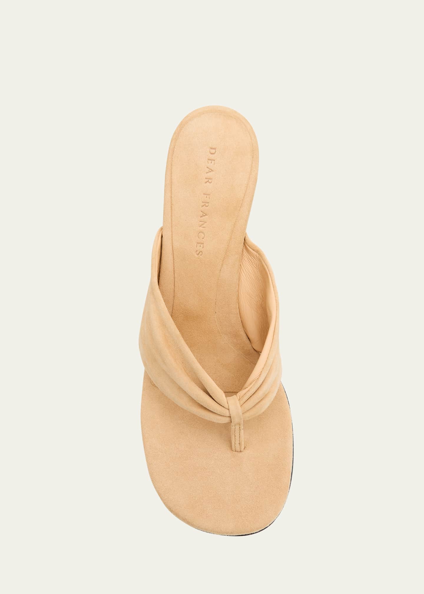 Dear Frances Suede Thong Stiletto Slide Sandals Image 4 of 4