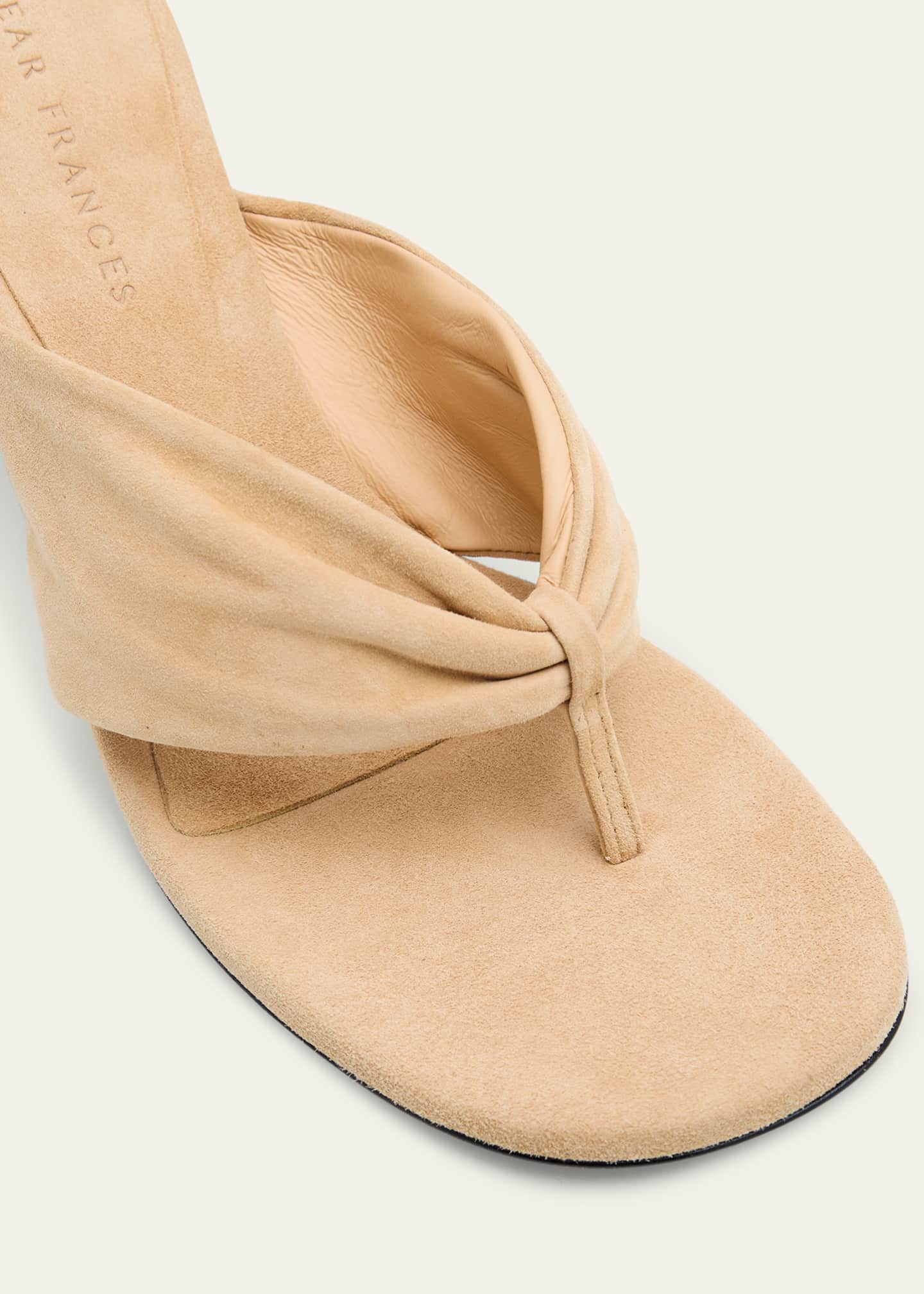 Dear Frances Suede Thong Stiletto Slide Sandals Image 3 of 4