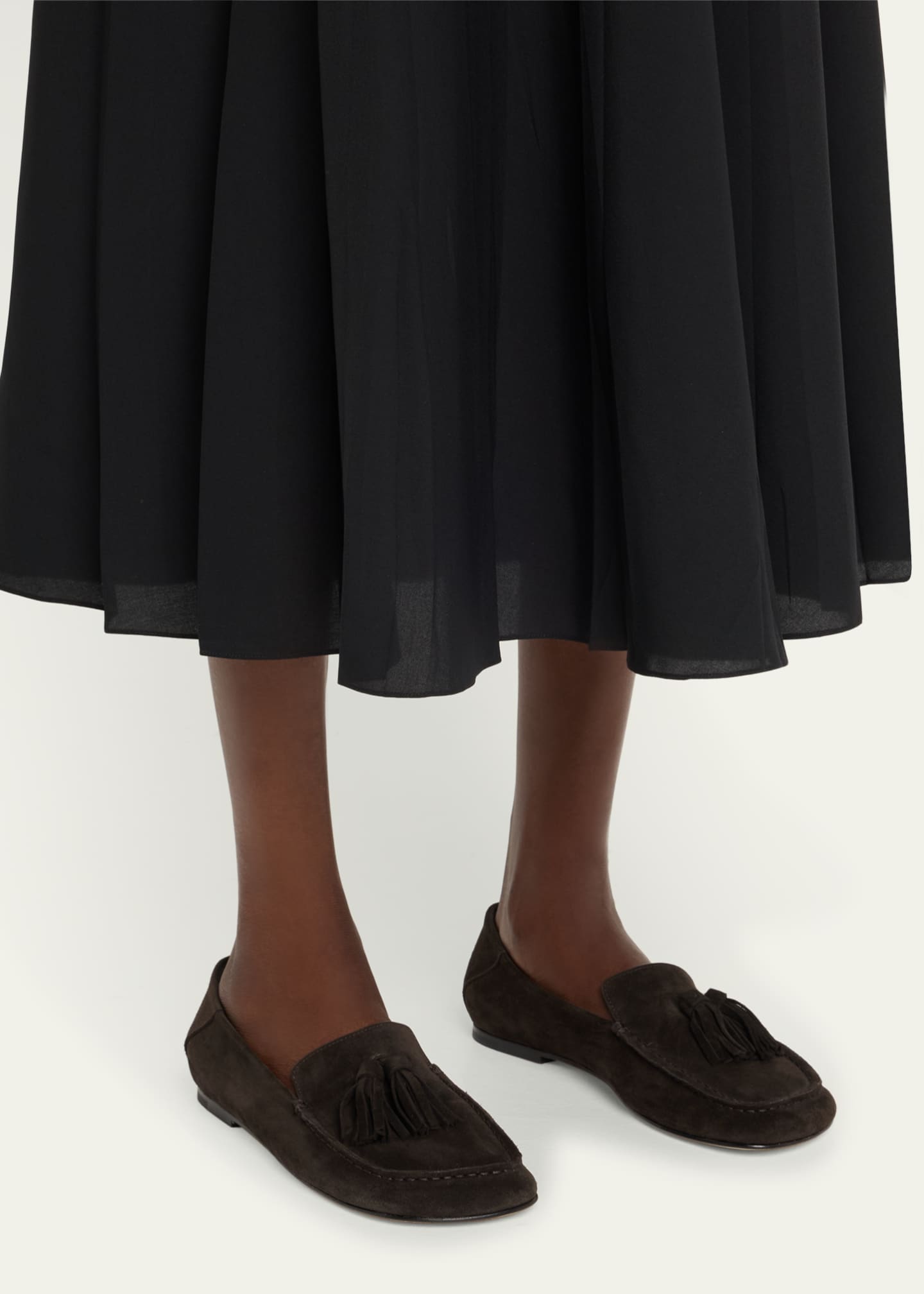 Dear Frances Drew Suede Tassel Loafers Image 2 of 6