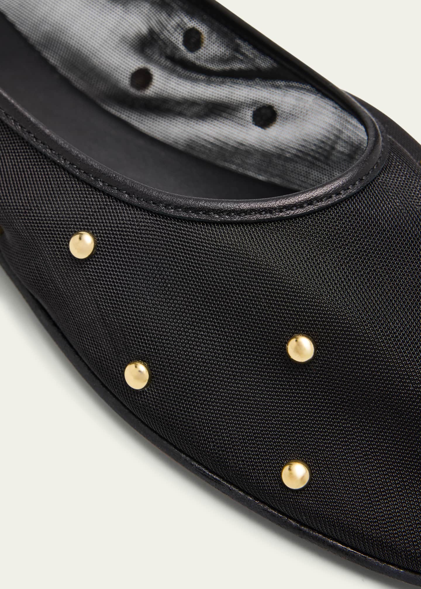 Dear Frances Balla Studded Mesh Ballerina Flats Image 4 of 5