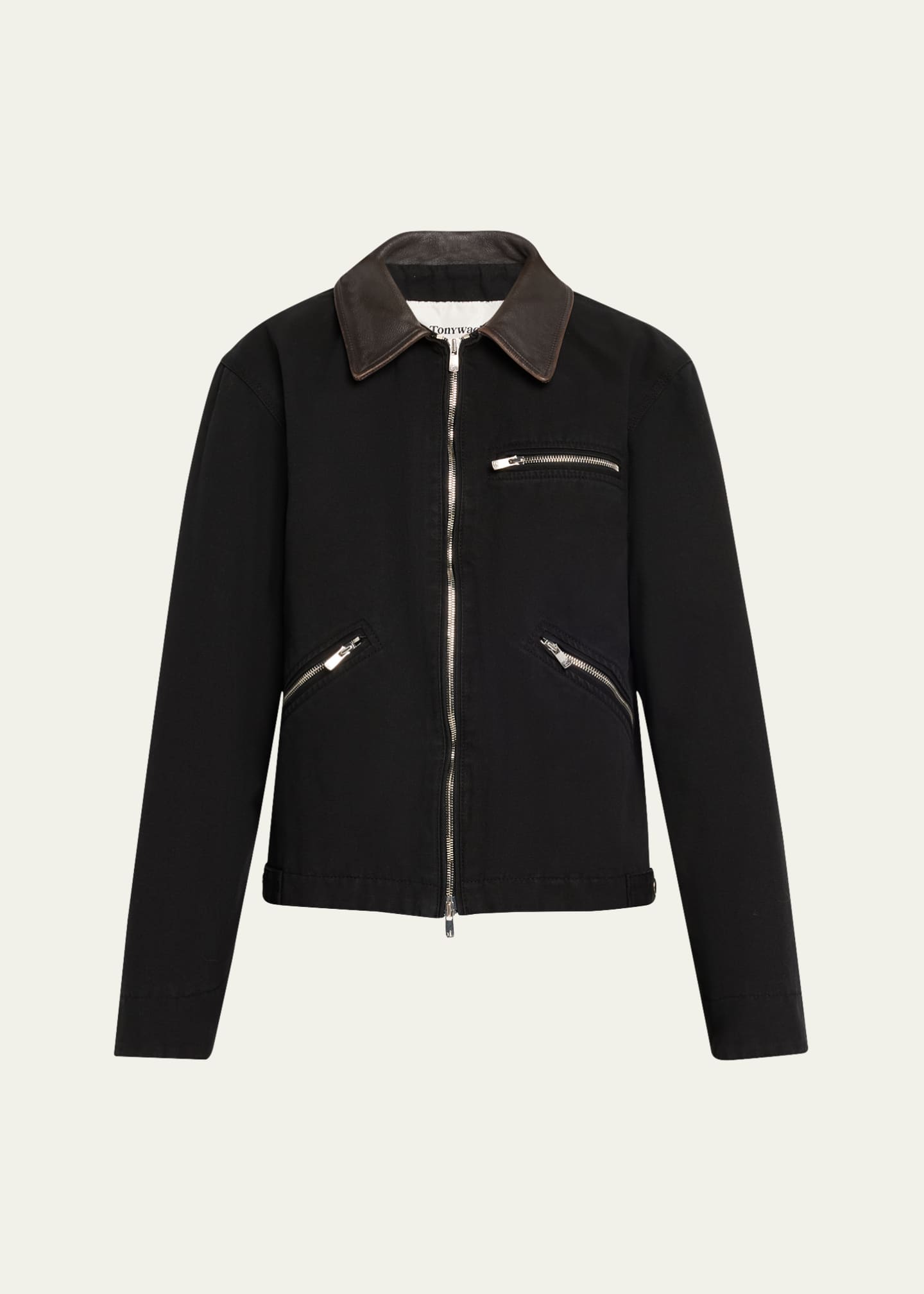 TONYWACK Leather Collar Work Jacket Image 1 of 5