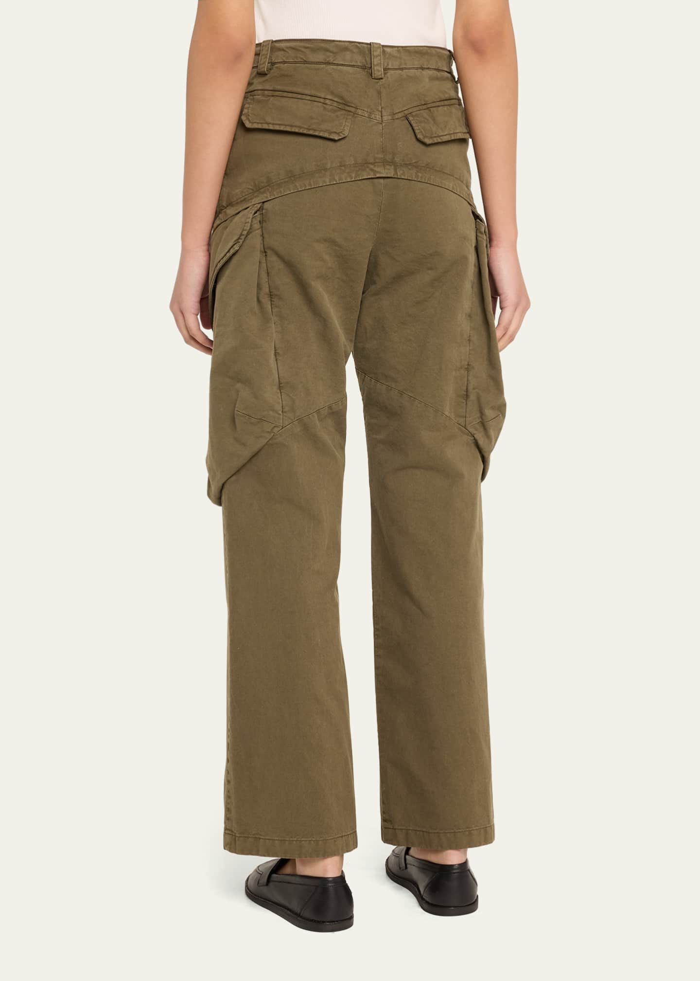 Garment-Dyed Zip-Front Cargo Pants - Thumbnail 3