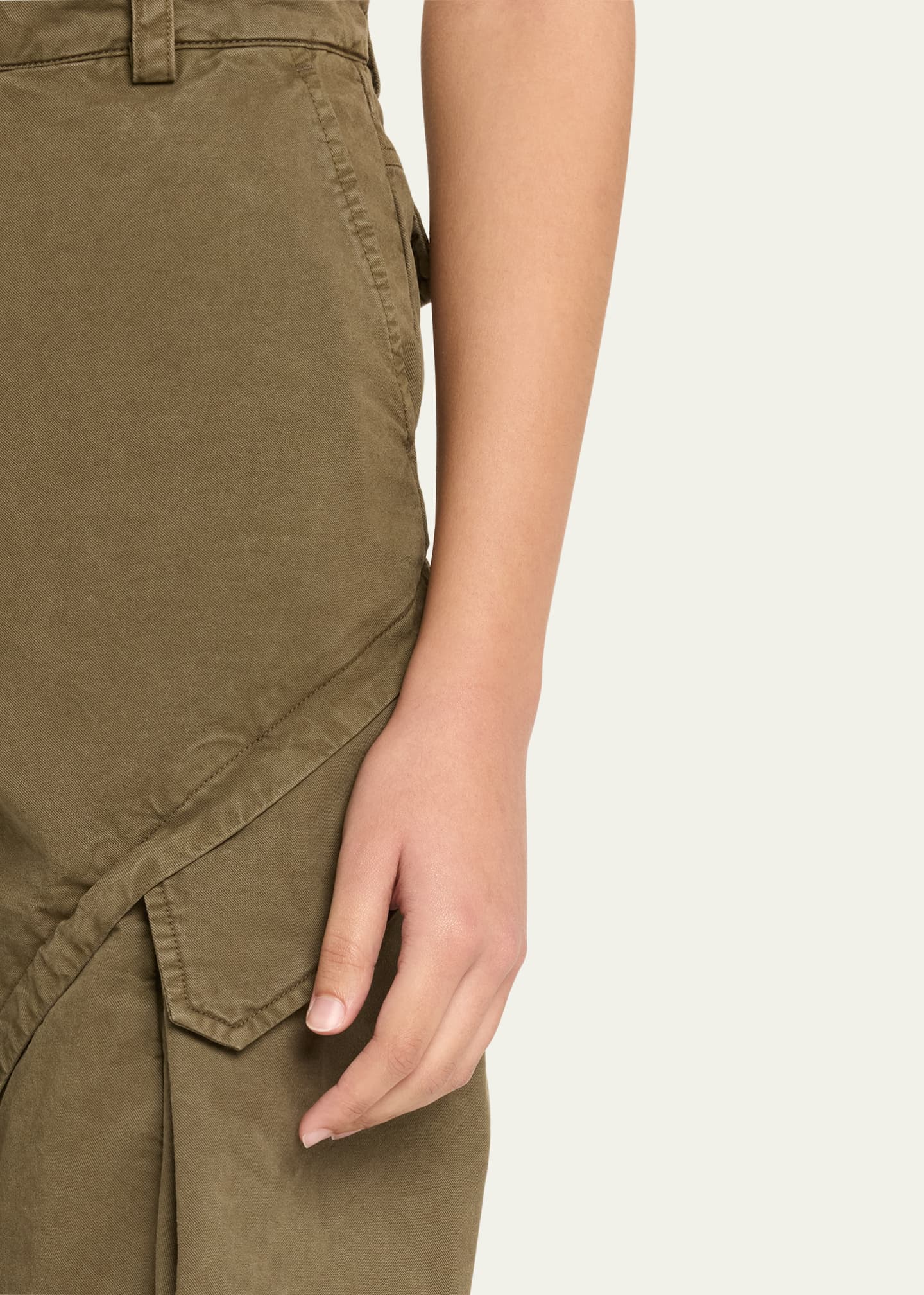 Garment-Dyed Zip-Front Cargo Pants - Thumbnail 5