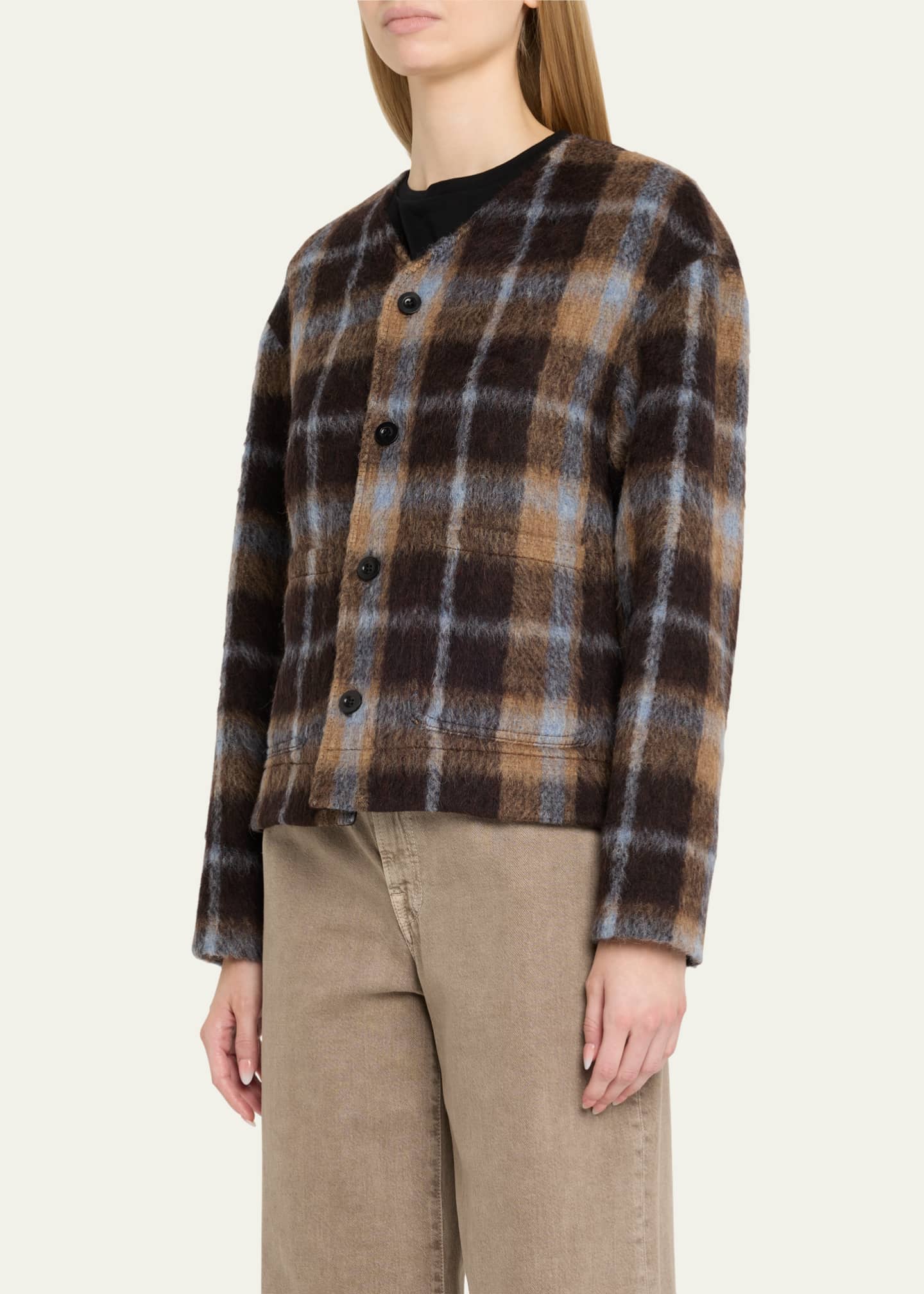 Blouson Check Wool Jacket - Thumbnail 4