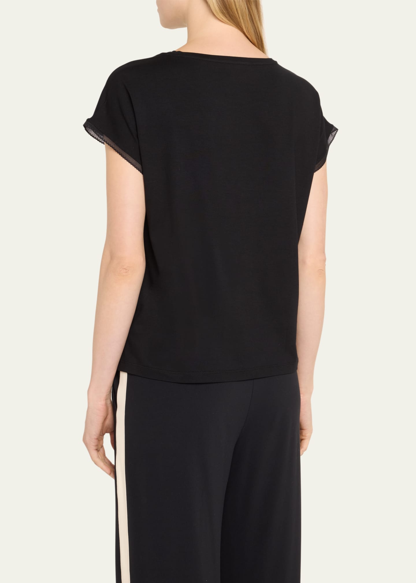 Simone Perele Aurore Stretchy Lace-Trim T-Shirt Image 3 of 5