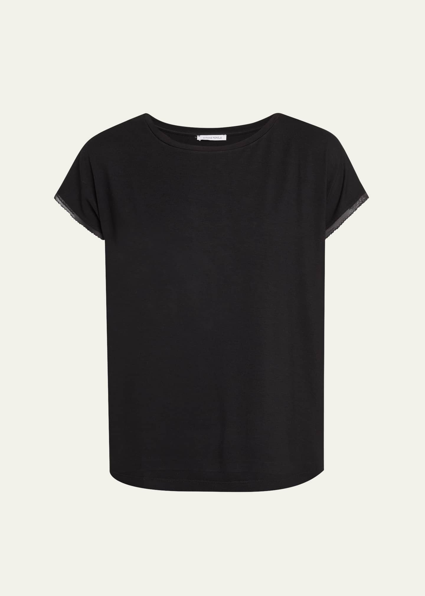 Simone Perele Aurore Stretchy Lace-Trim T-Shirt Image 1 of 5