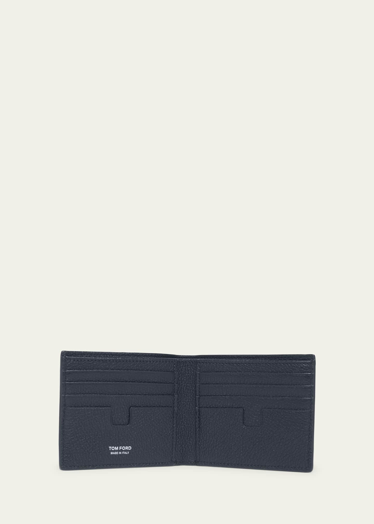 TOM FORD Men's Grained Leather T Line Bifold Wallet