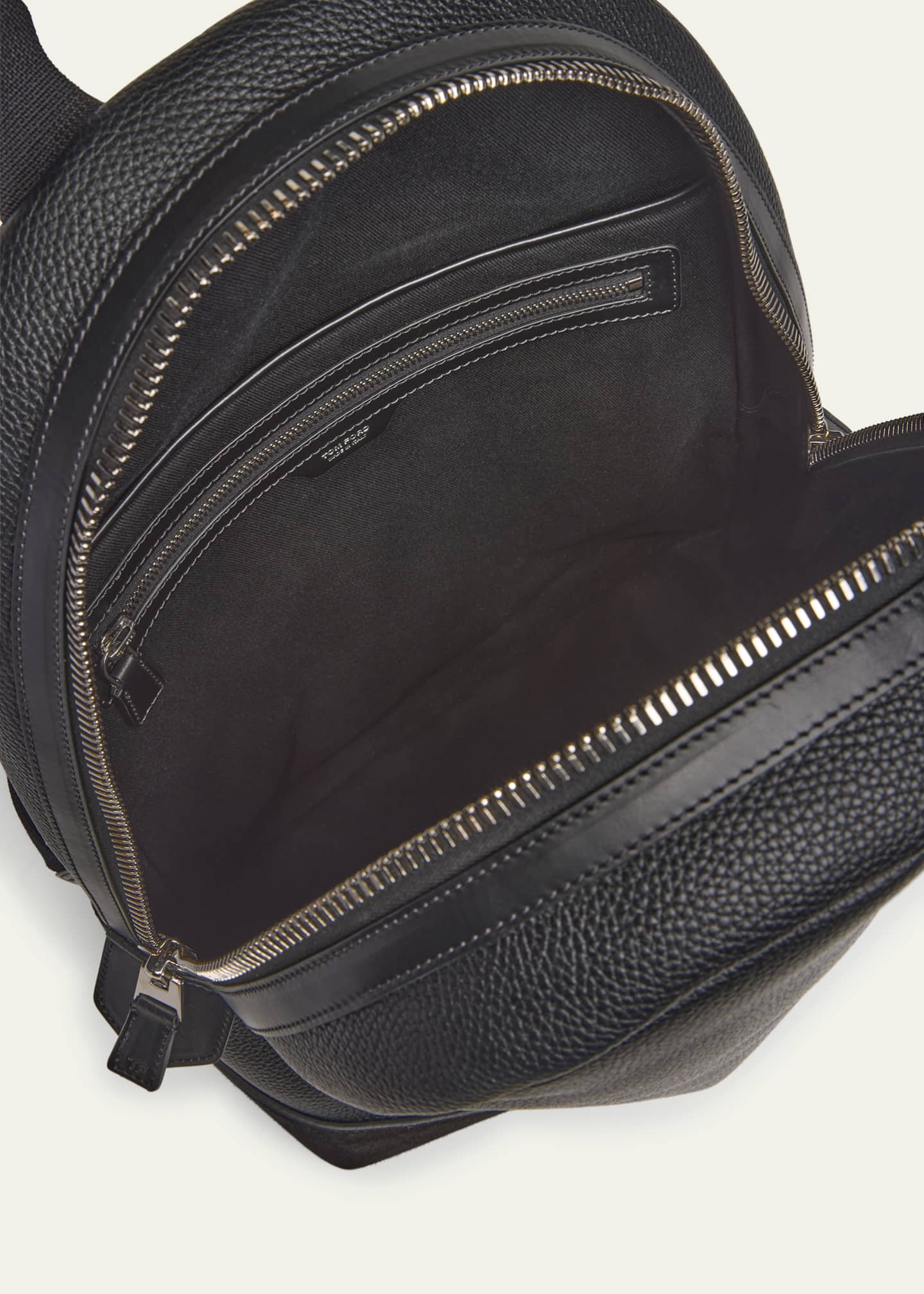 TOM FORD Men's Large Grained Leather Backpack Image 4 of 5
