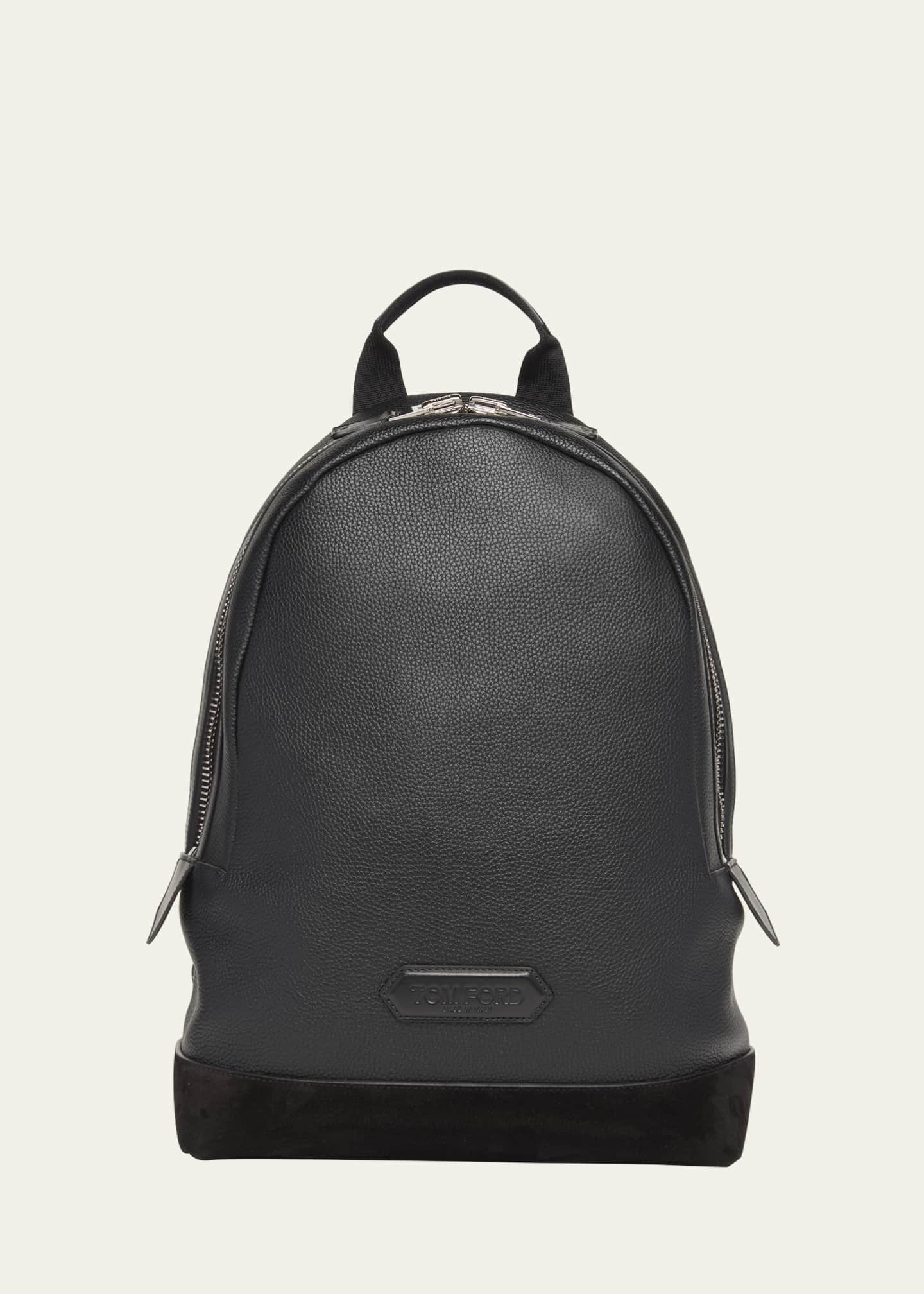 TOM FORD Men's Large Grained Leather Backpack Image 1 of 5