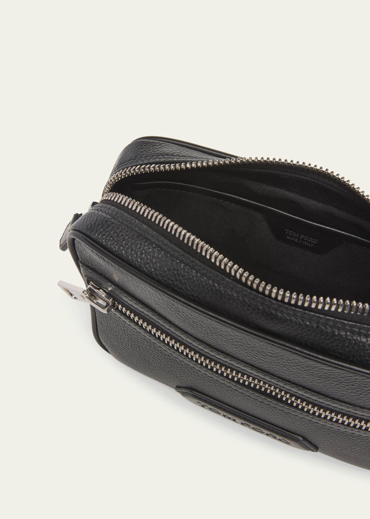 TOM FORD Men's Small Leather Crossbody Bag with Webbing Strap Image 4 of 5